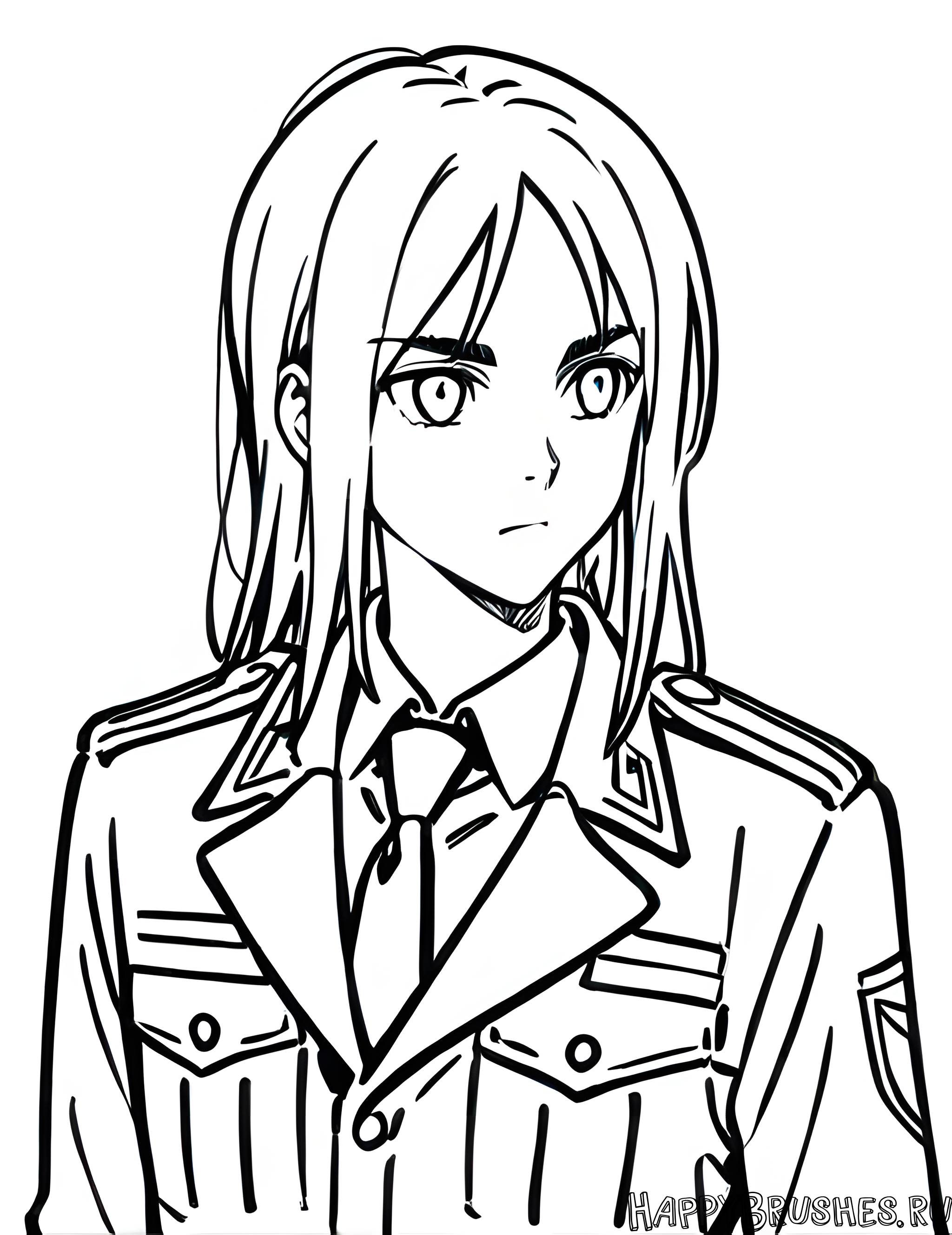 Раскраска Эрен Йегер 14