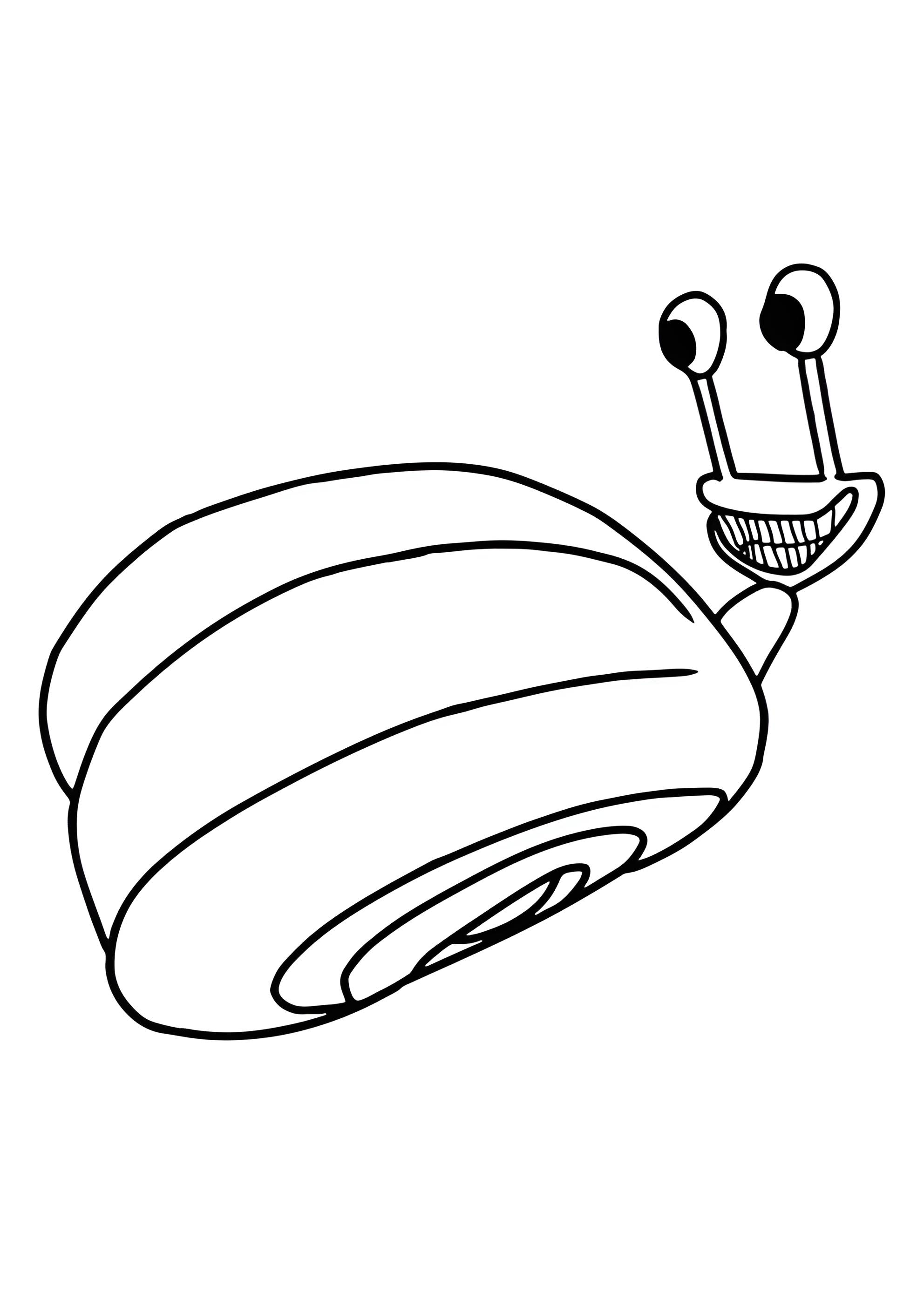 Раскраска Гигантская улитка из сада Банбан