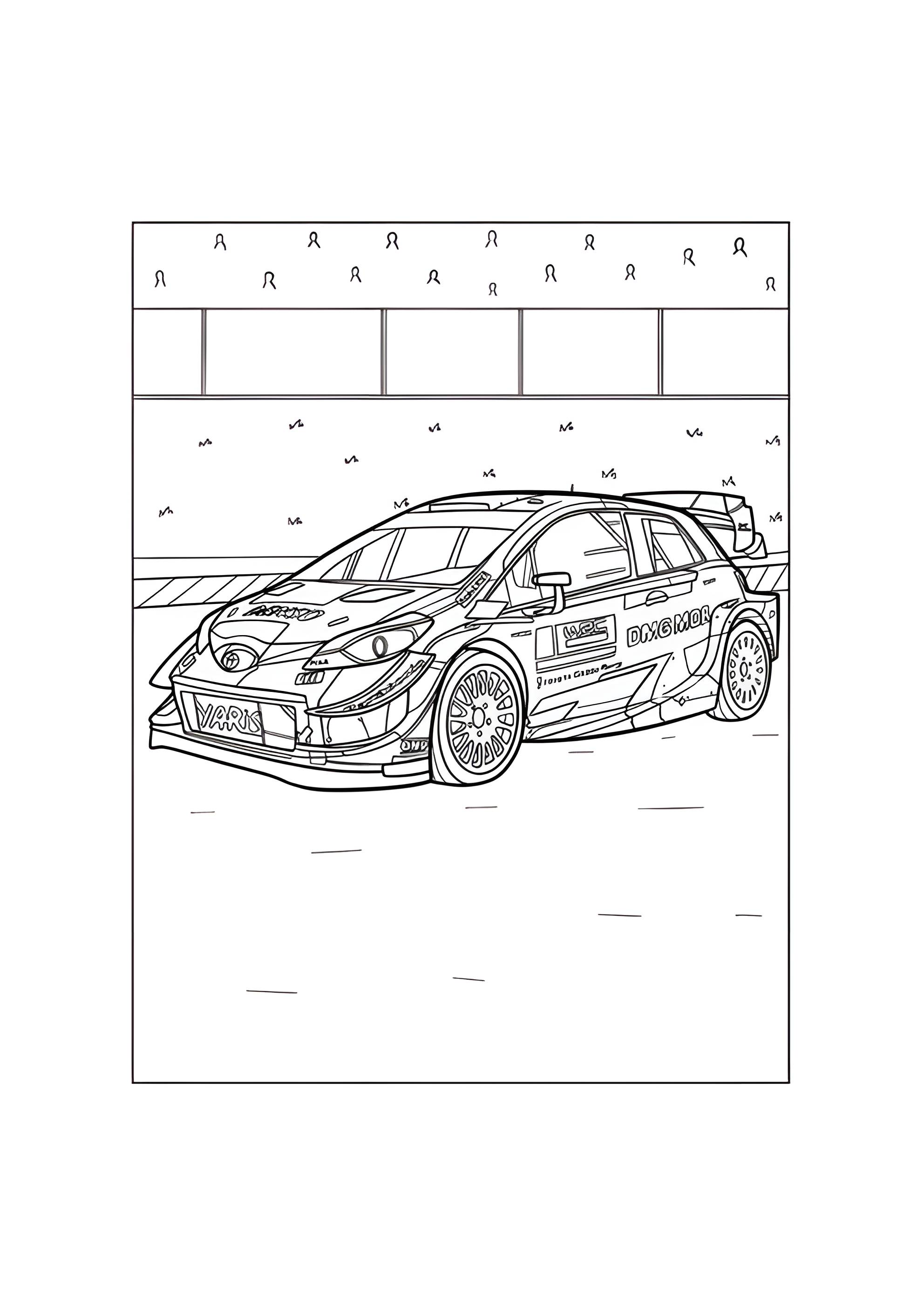 Раскраска Гоночная Тойота Gazoo