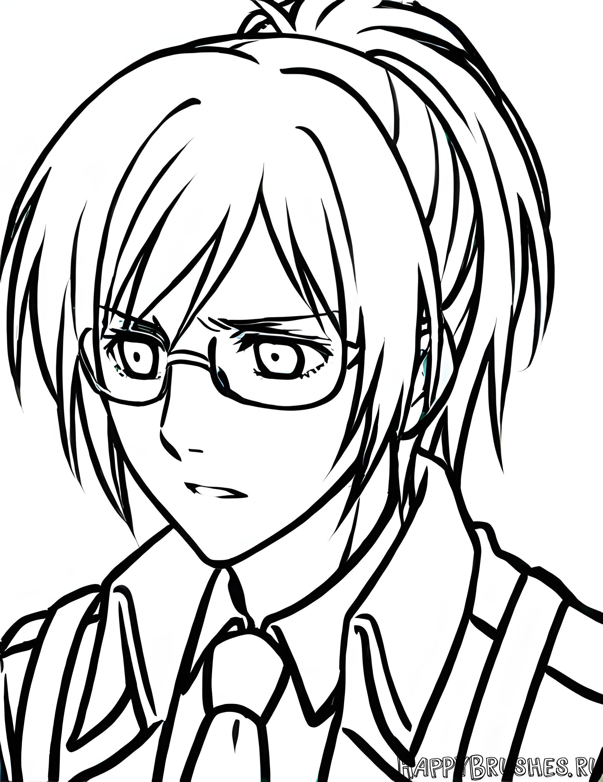 Раскраска Ханджи Зоэ 1