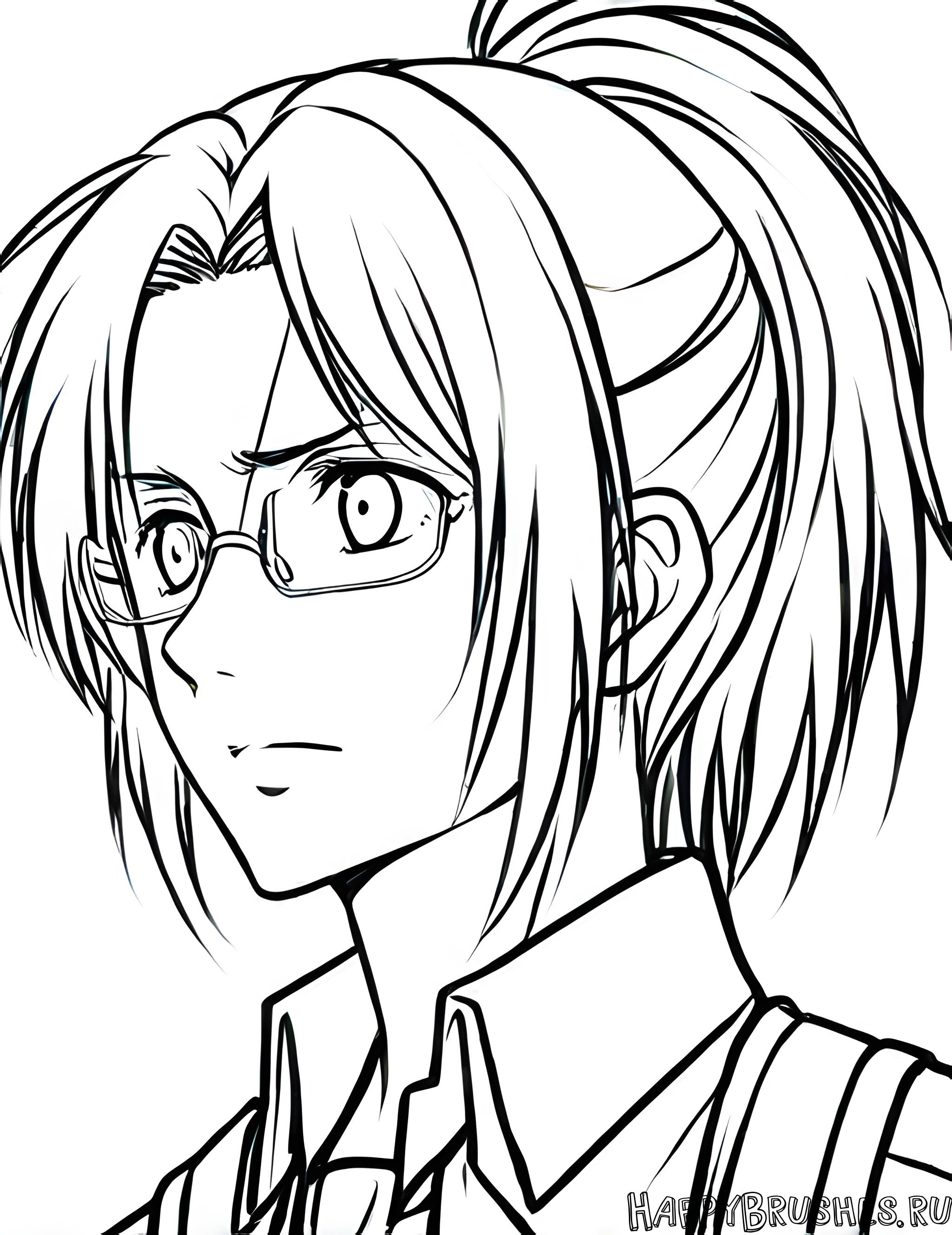 Раскраска Ханджи Зоэ 14