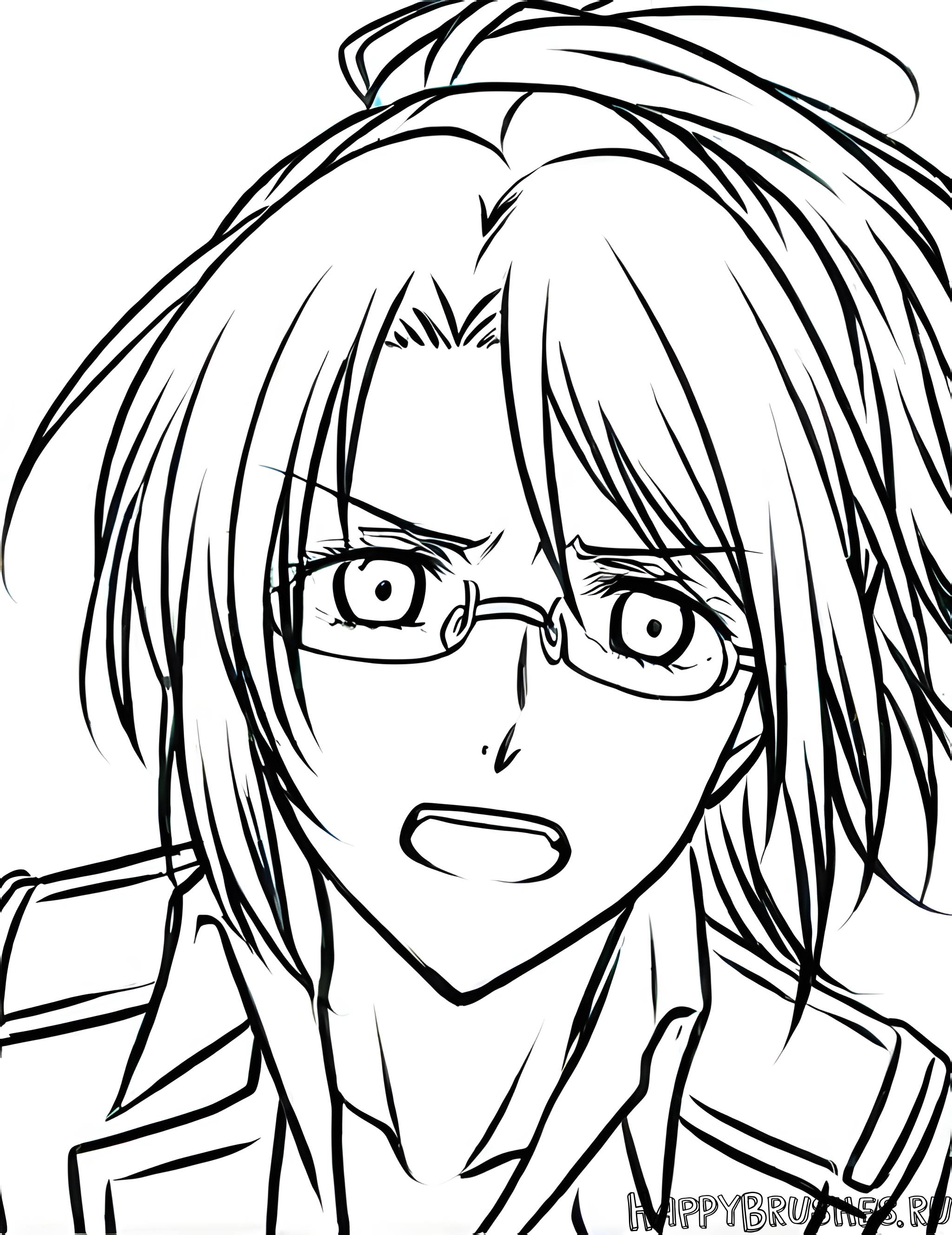 Раскраска Ханджи Зоэ 15