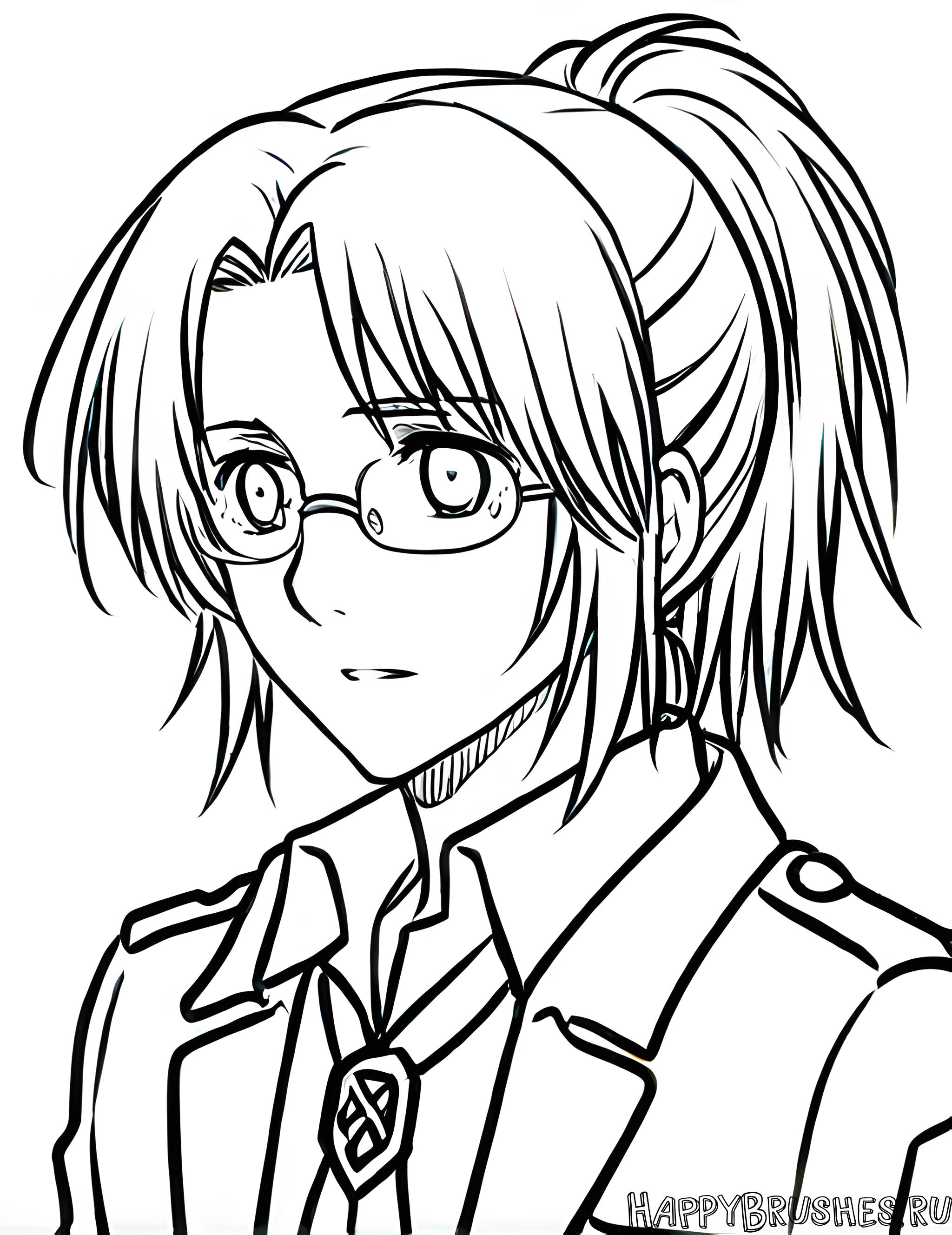 Раскраска Ханджи Зоэ 2