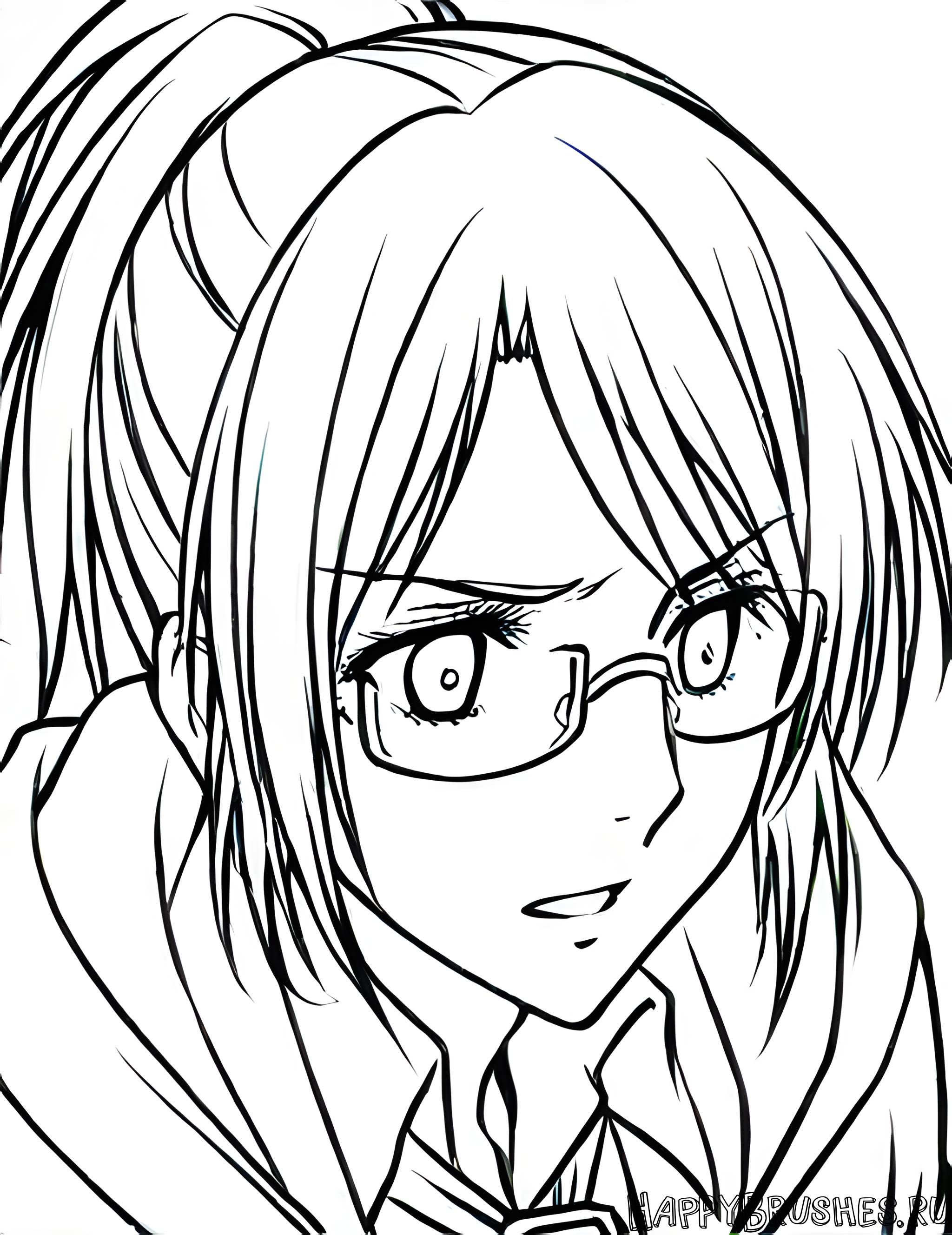 Раскраска Ханджи Зоэ 3