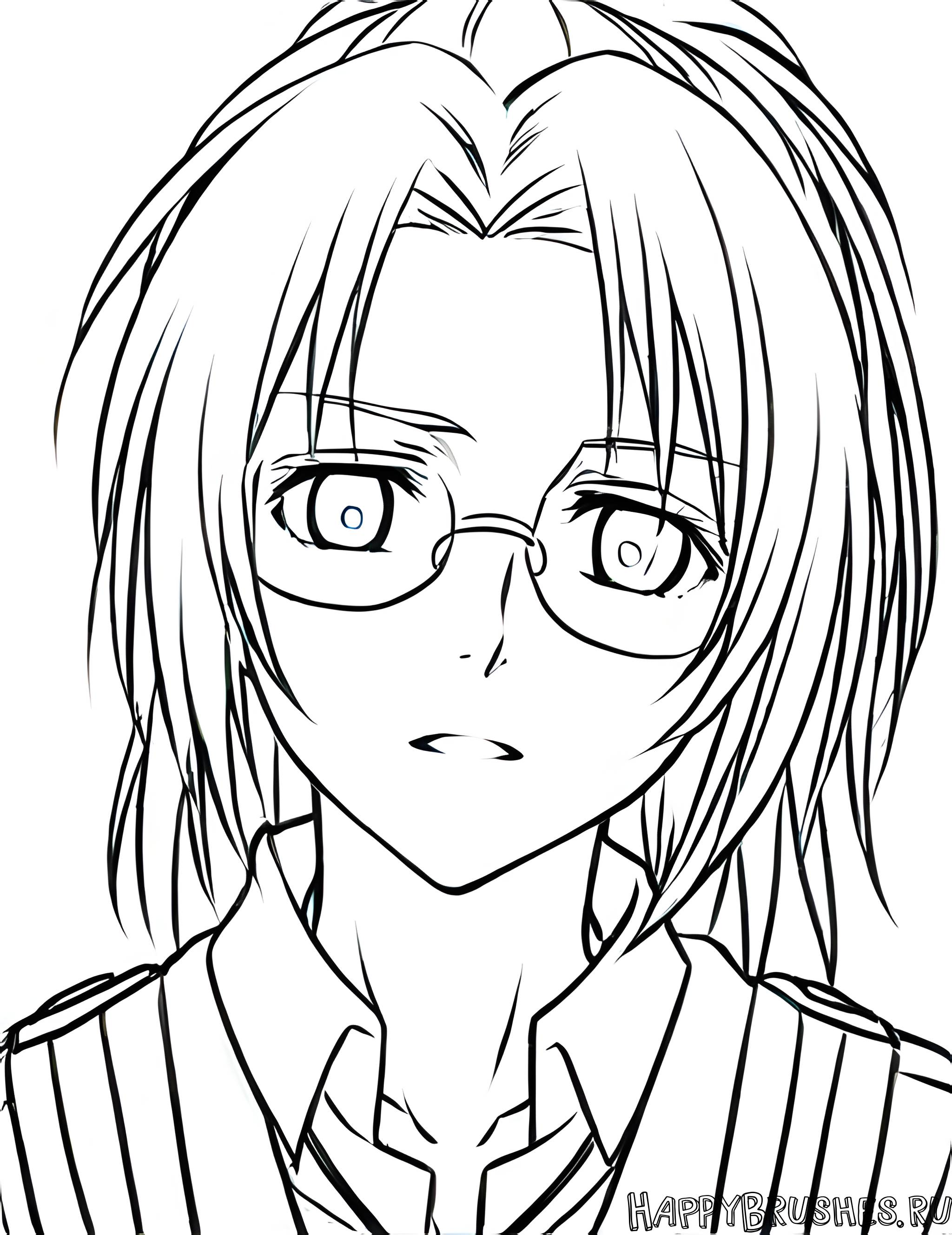 Раскраска Ханджи Зоэ 4