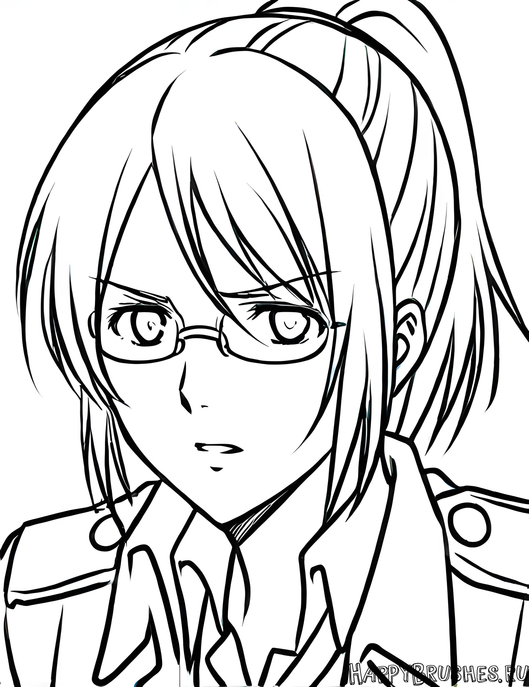 Раскраска Ханджи Зоэ 8