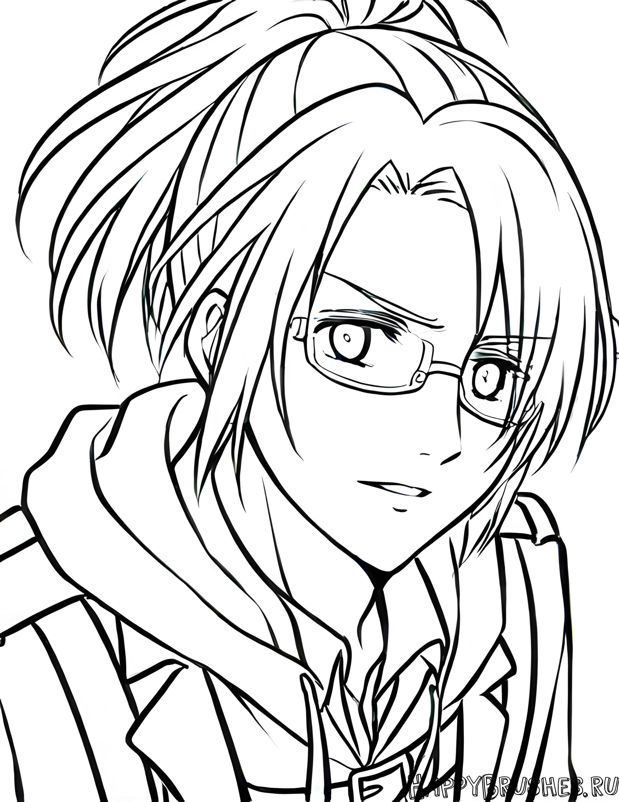 Раскраска Ханджи Зоэ 9