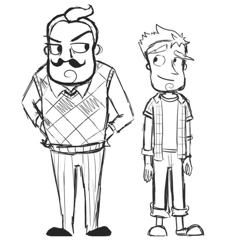 Раскраска Hello Neighbor 1