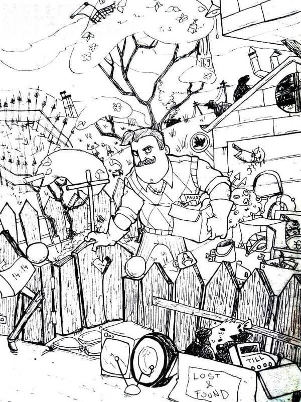 Раскраска Hello Neighbor 17