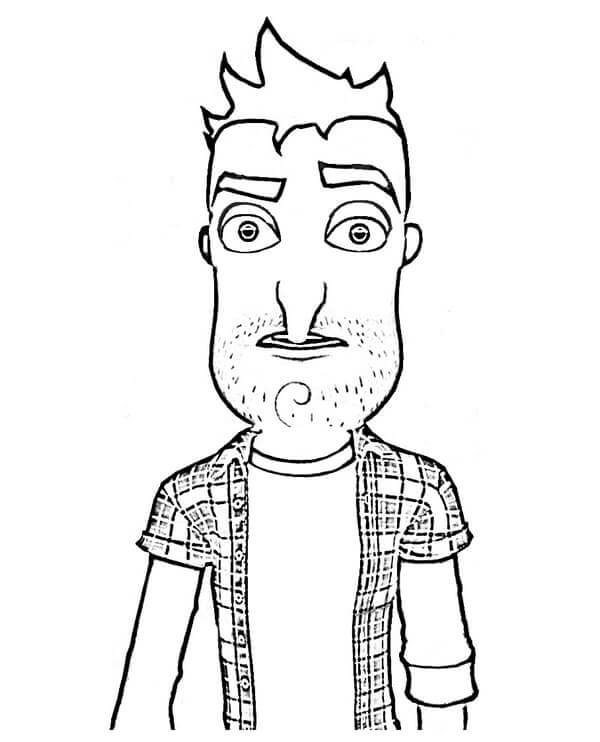 Раскраска Hello Neighbor 7