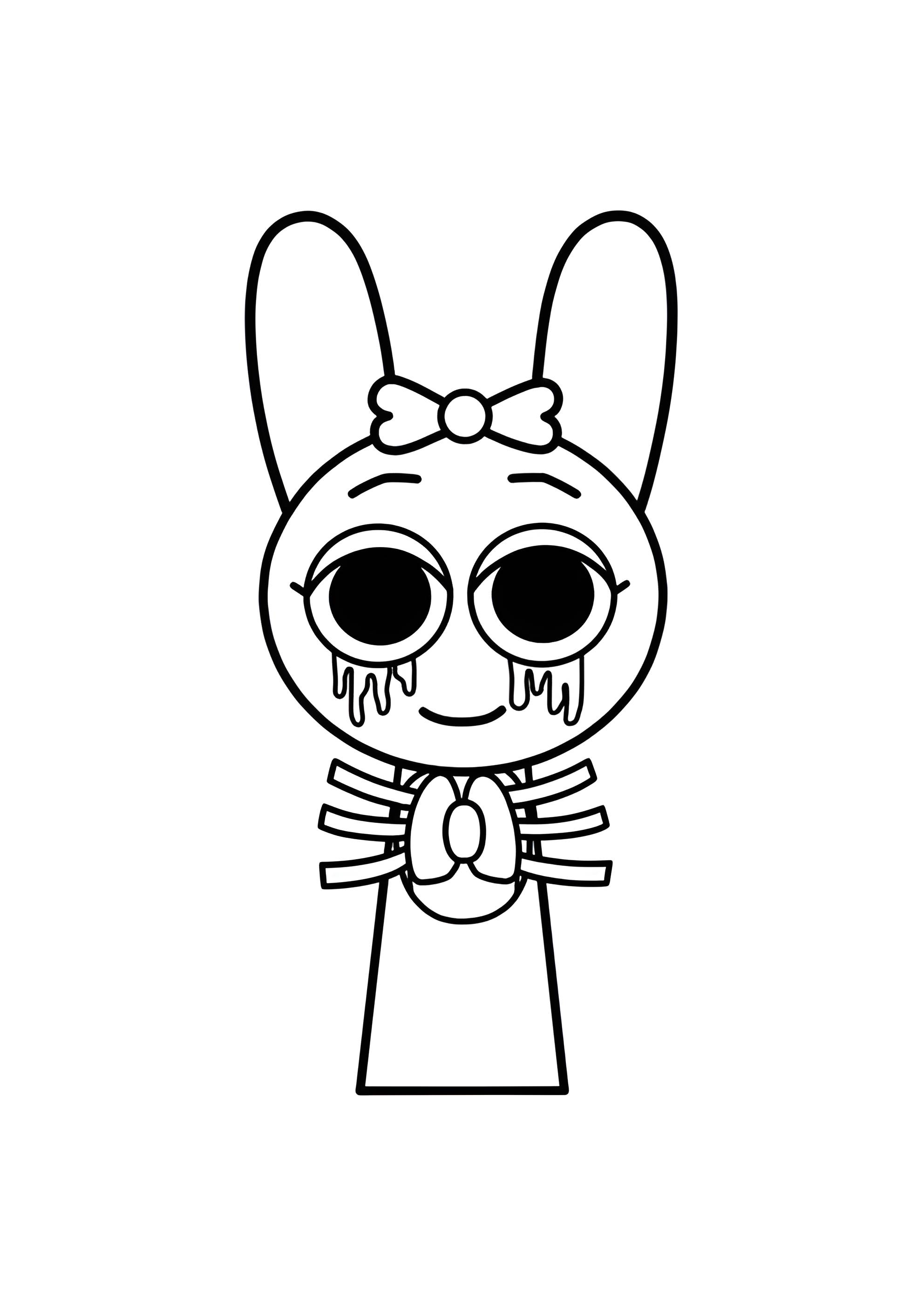 Раскраска Хоррор Пинки