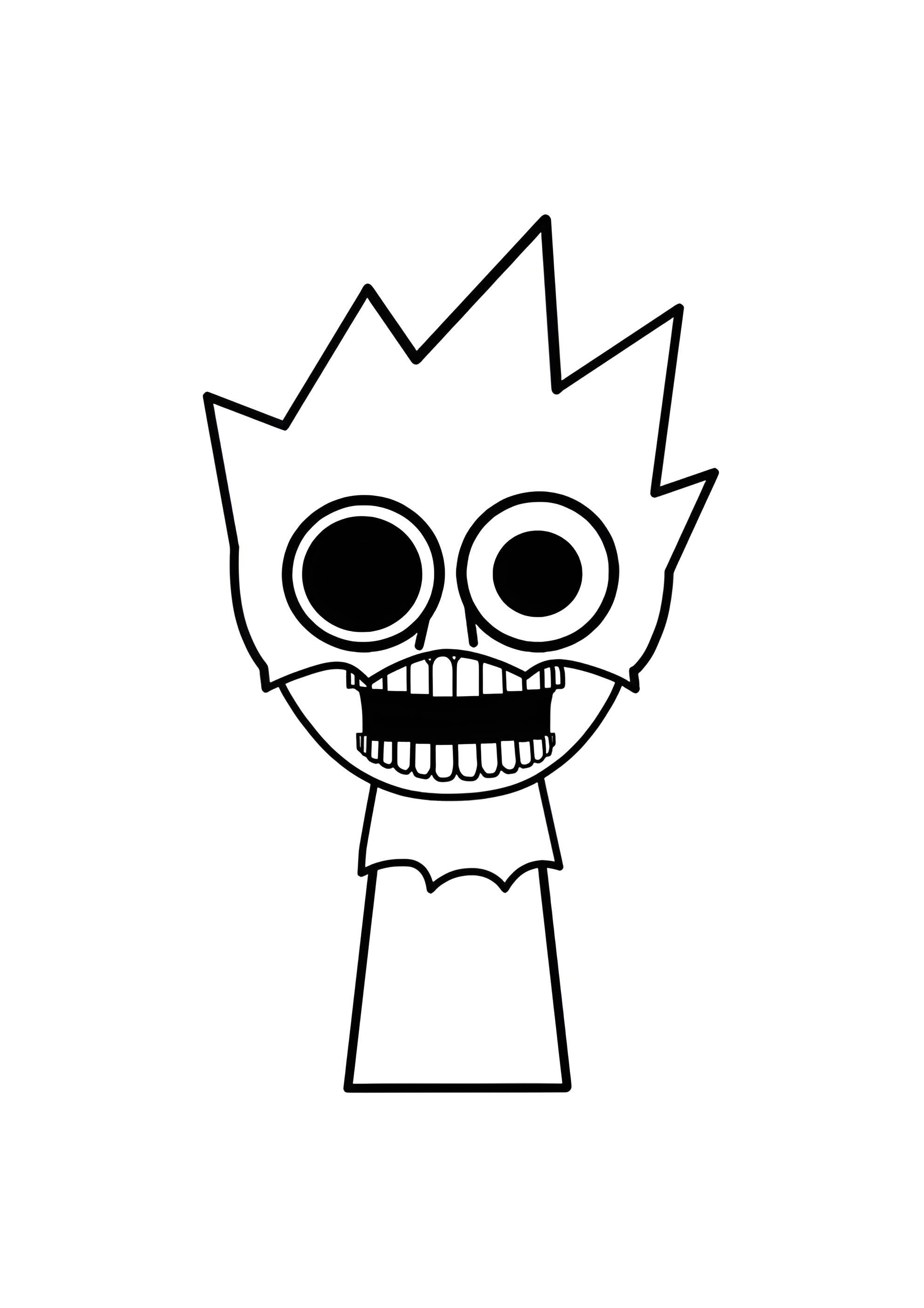 Раскраска Хоррор Спрунк ОВАКС