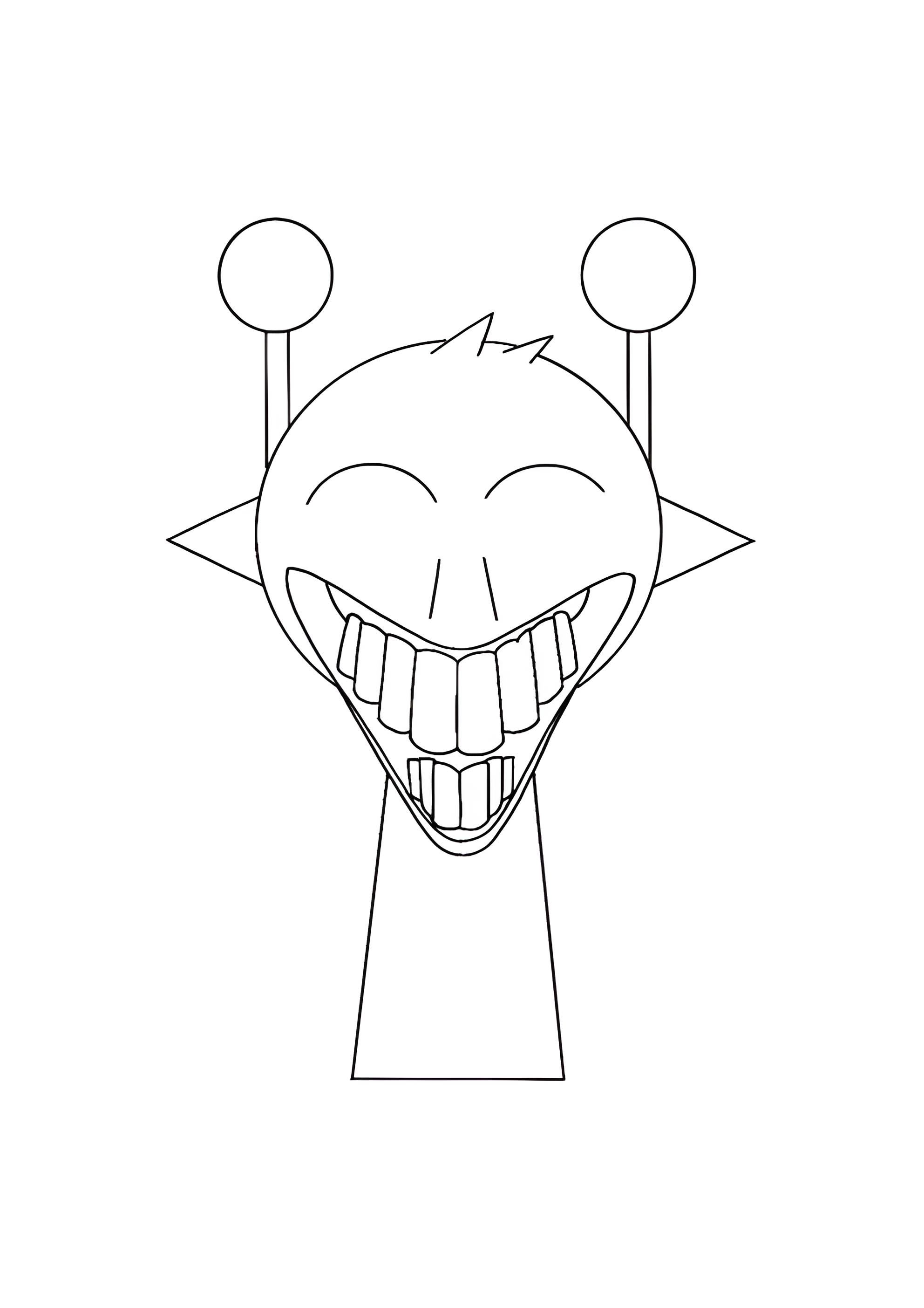 Раскраска Хоррор Спрунк Саймон