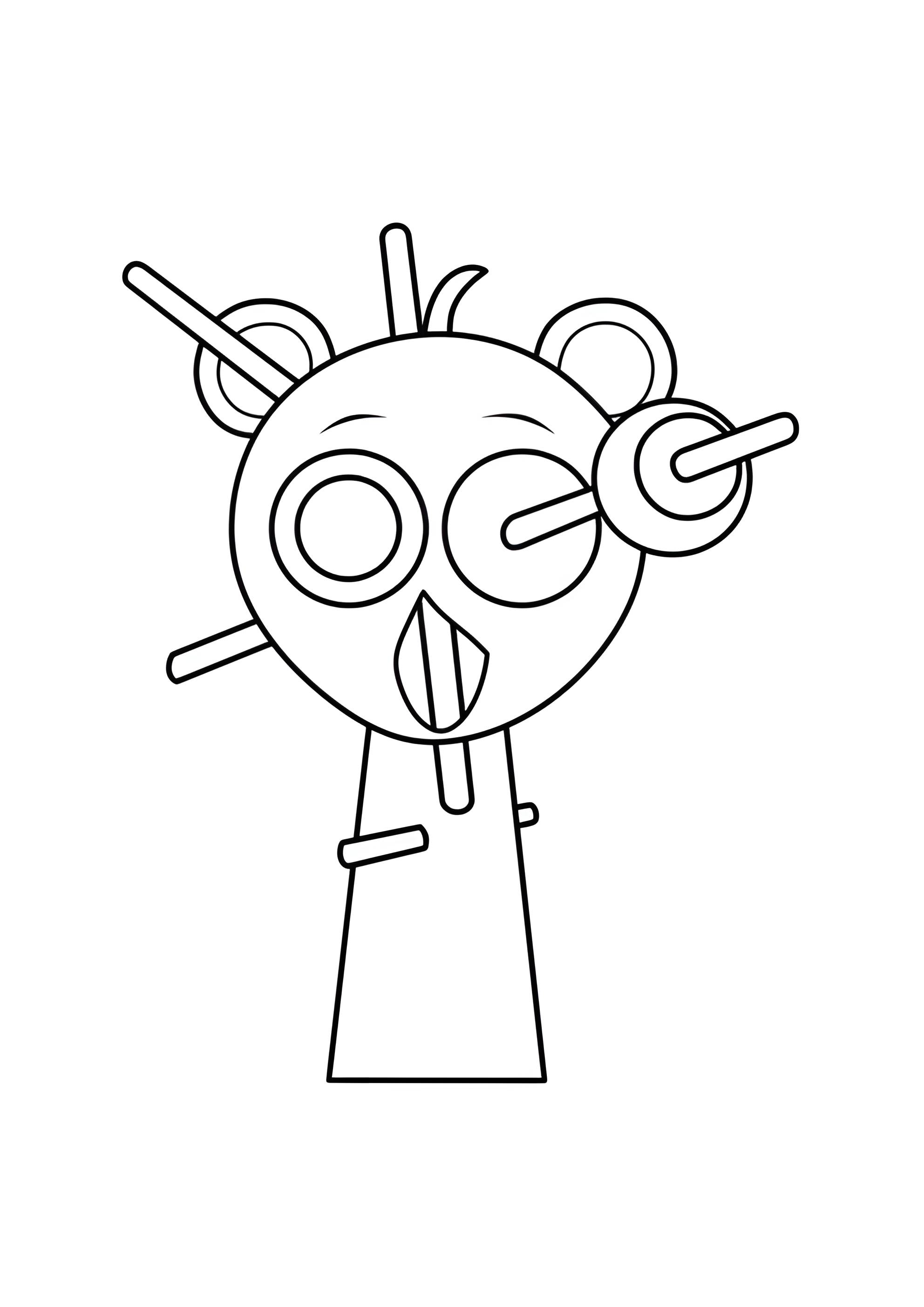 Раскраска Хоррор Спрунк Скай