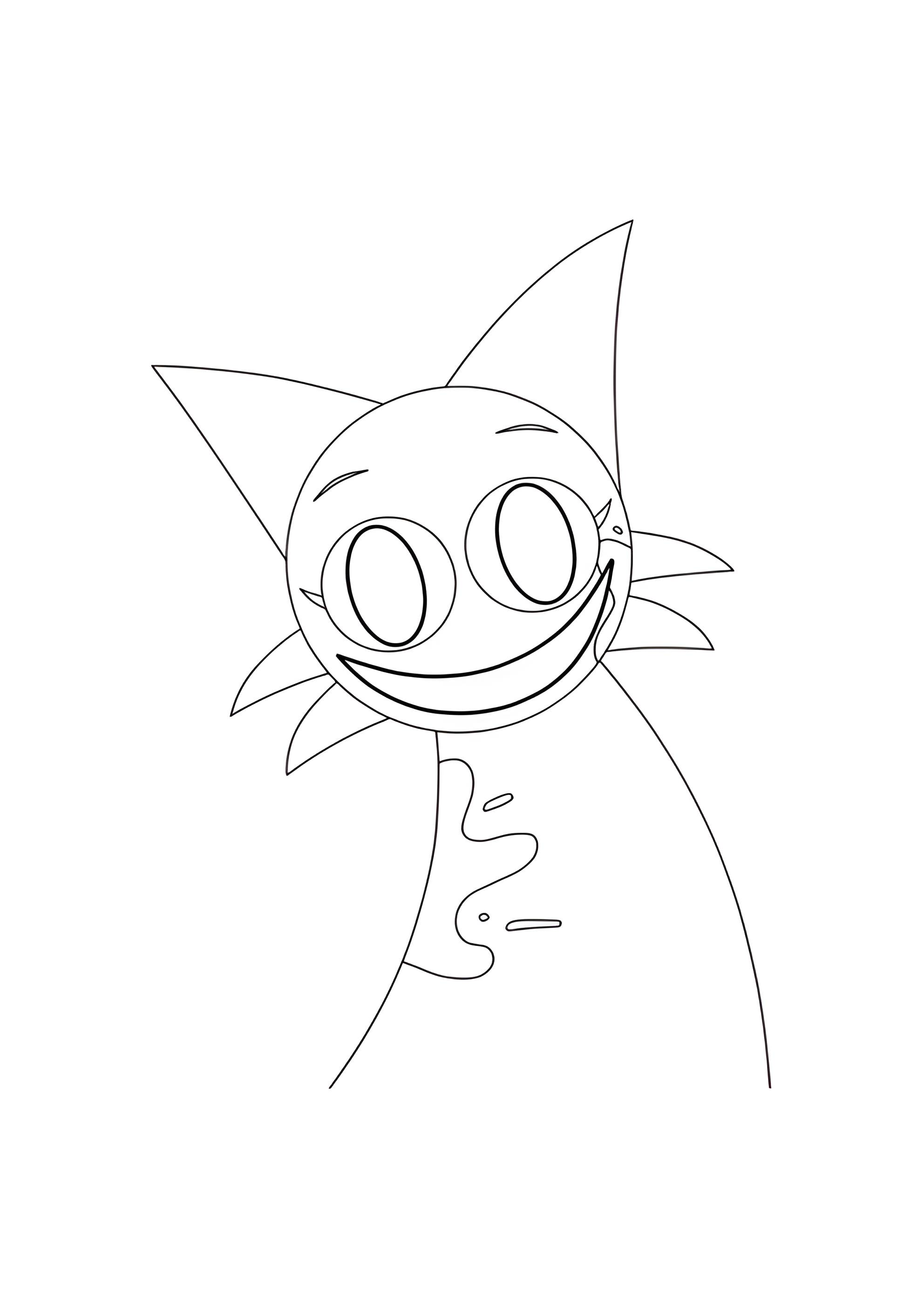 Раскраска Хоррор Спрунки Венда