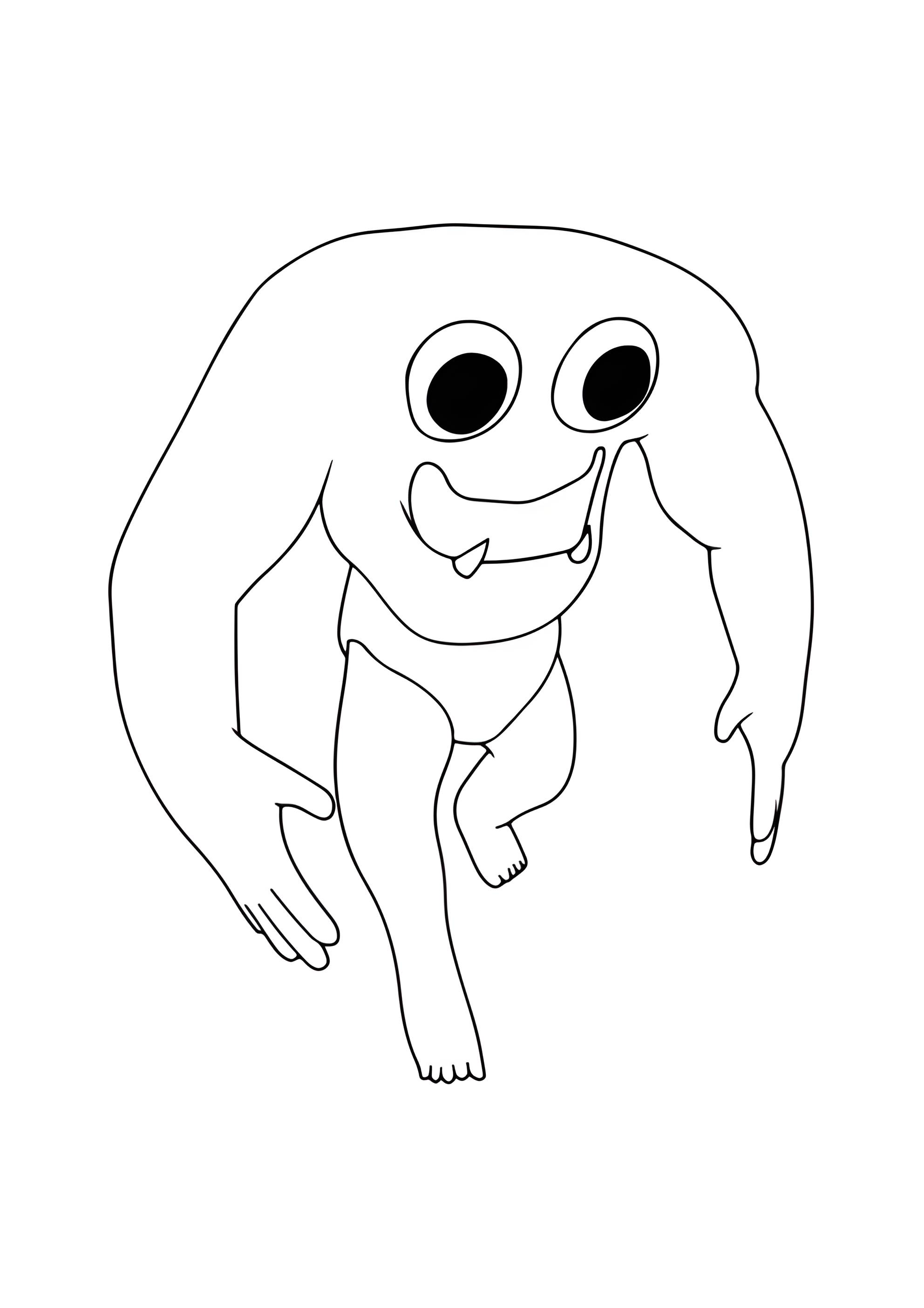 Раскраска Капитан Скрипка из сада Банбан