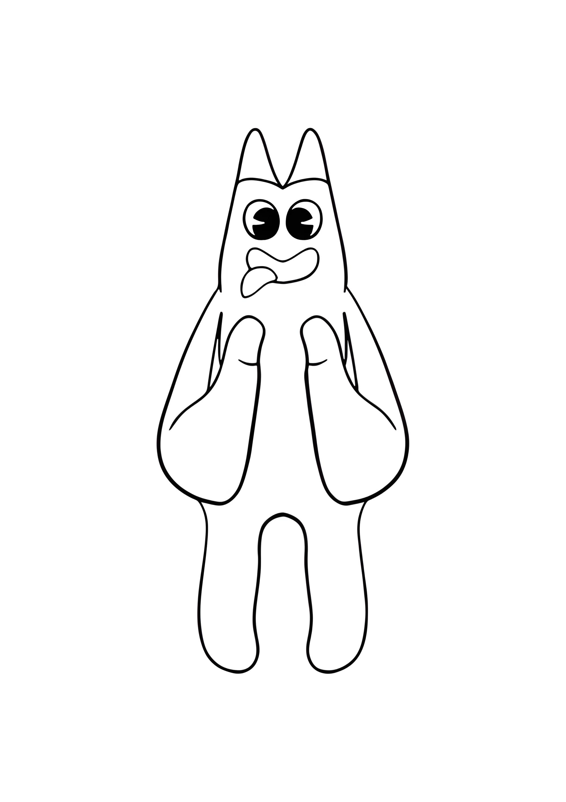 Раскраска Красный монстр Банбан