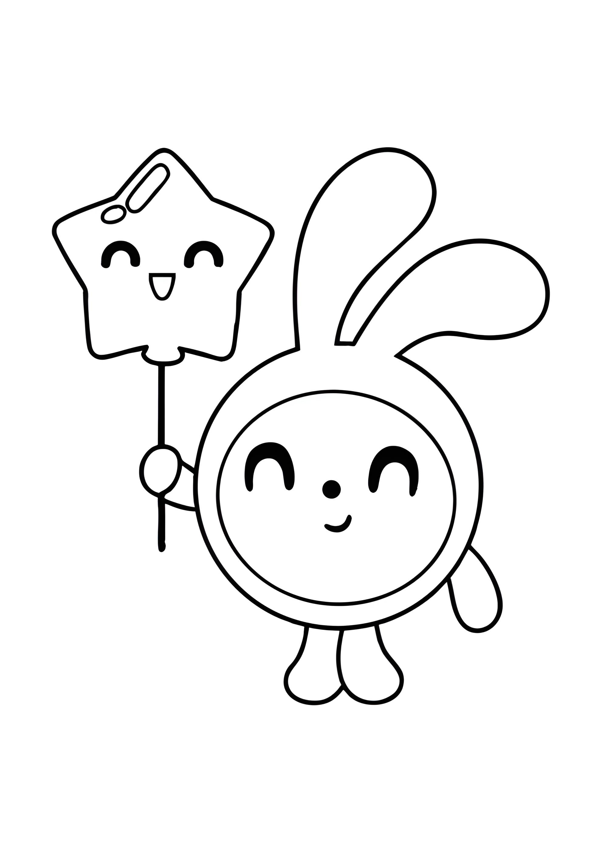 Раскраска Крошик с шариком