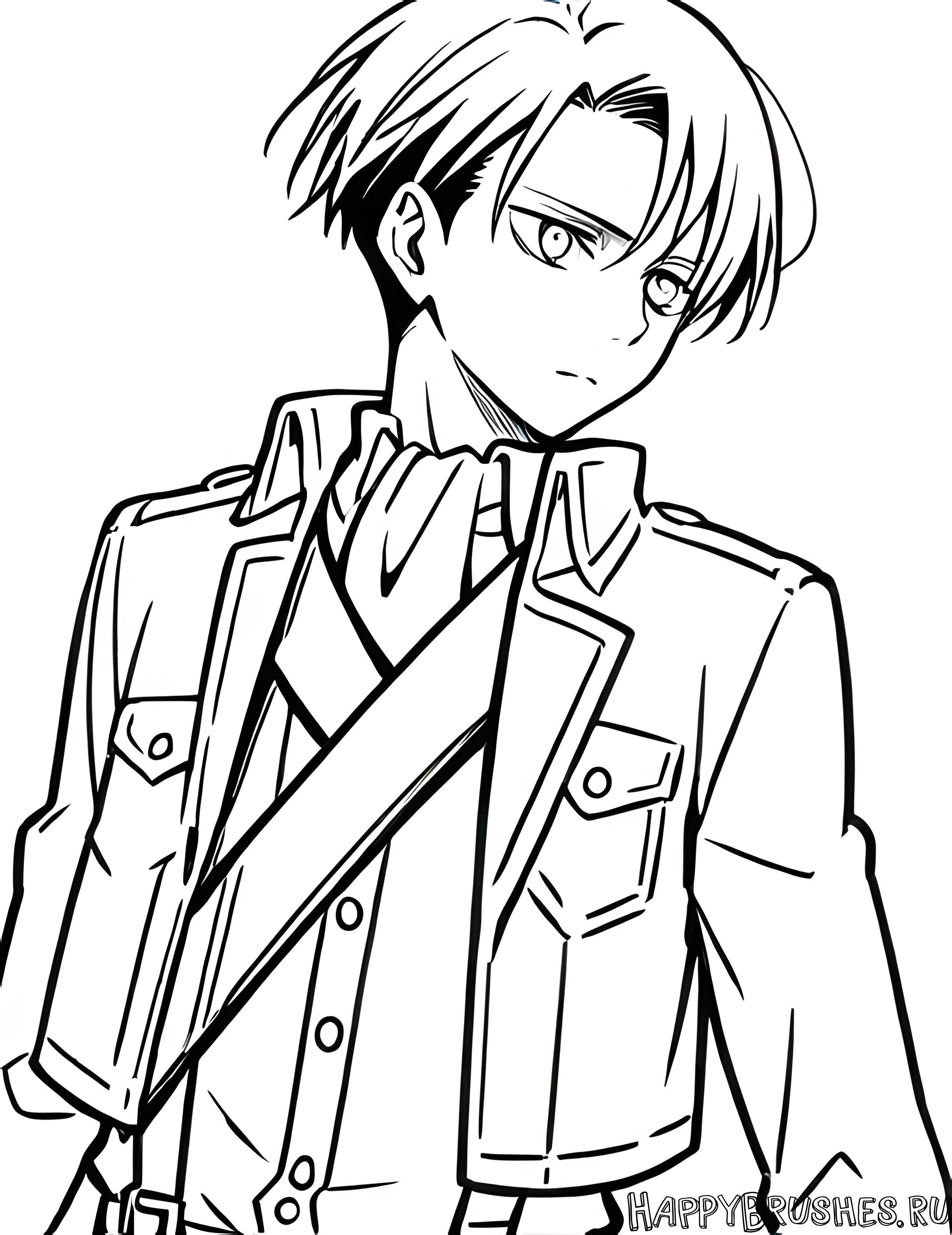 Раскраска Леви Аккерман 5