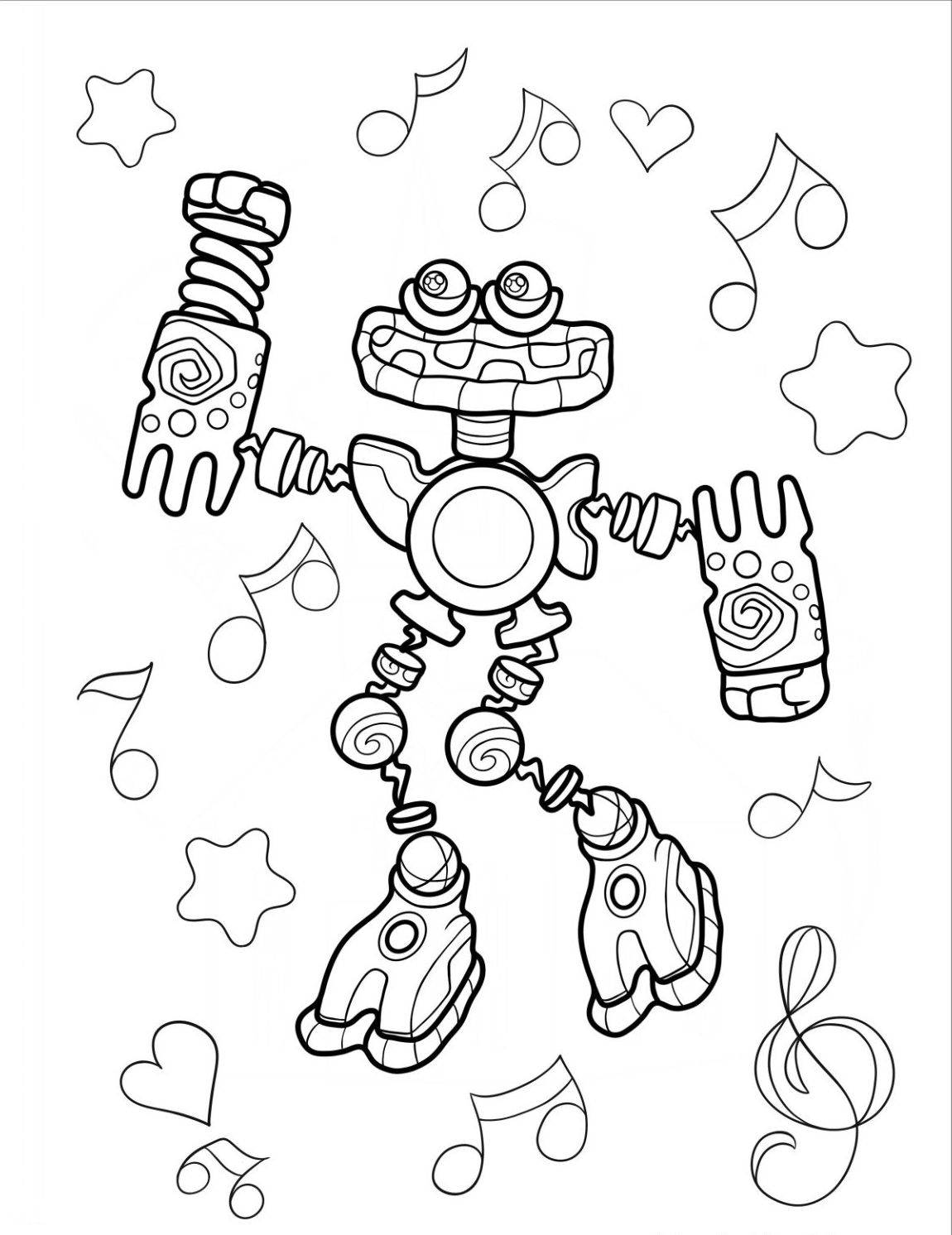 Раскраска Милый Вуббокс машет