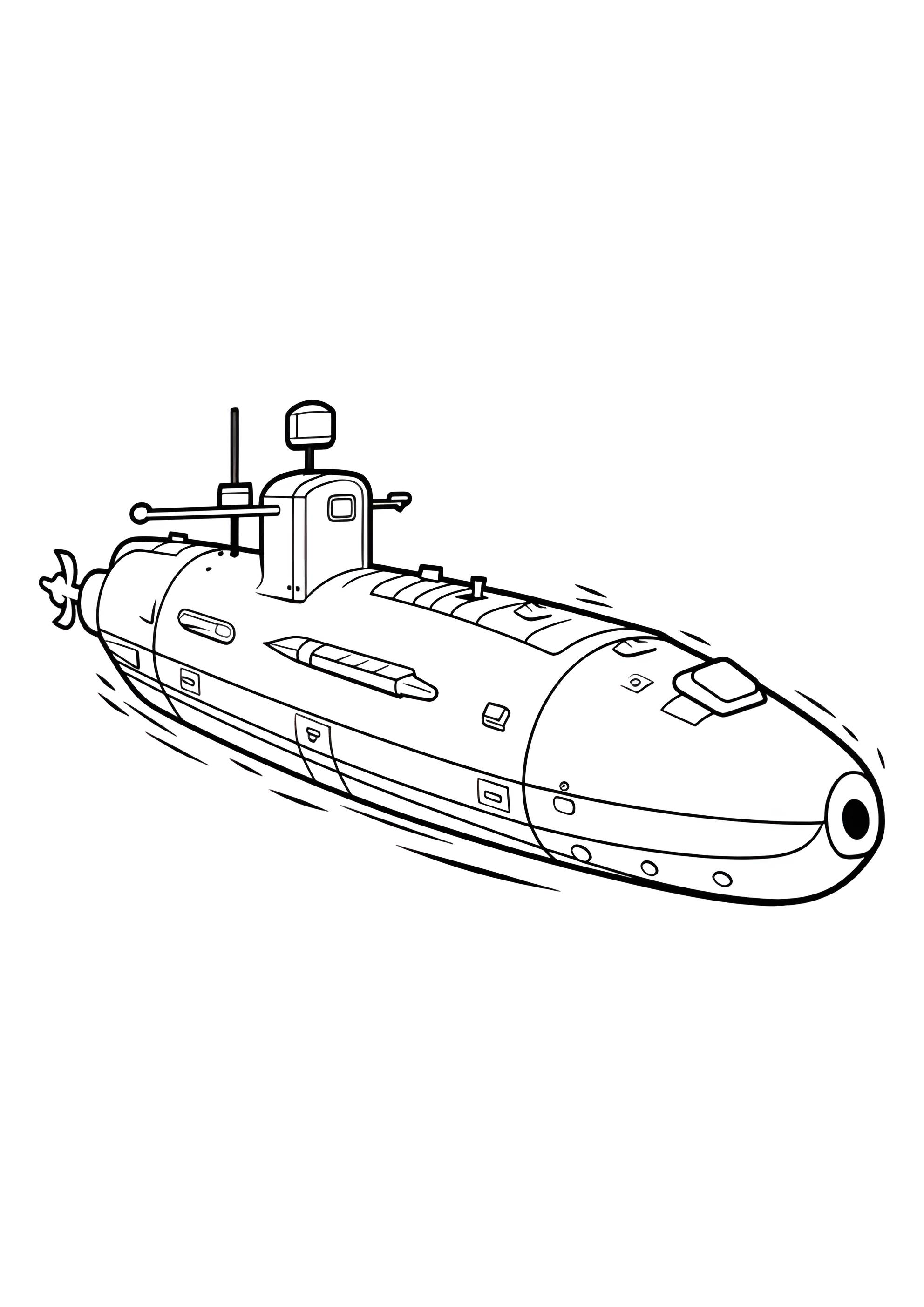 Раскраска Модель подводной лодки