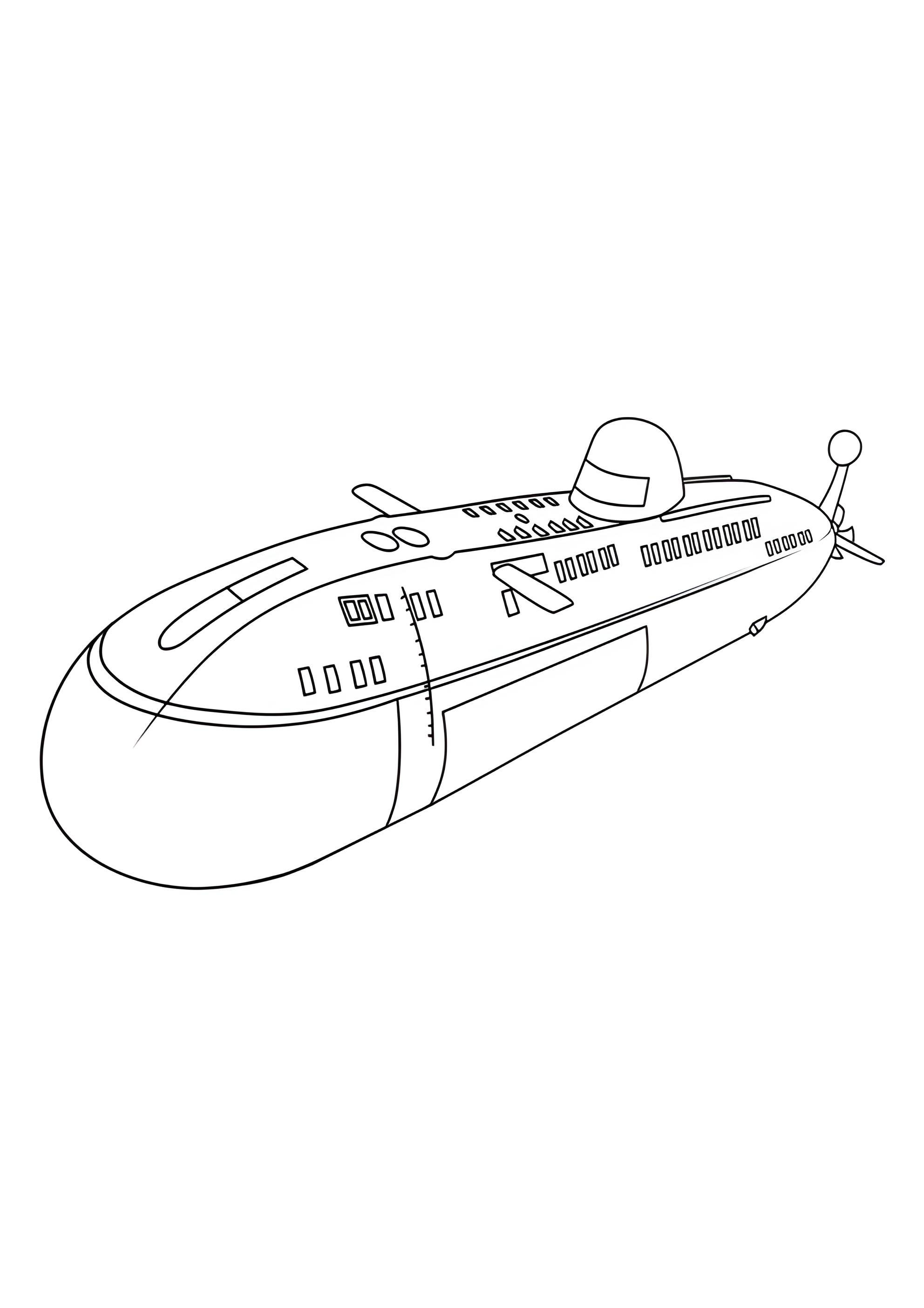 Раскраска Мощная подводная лодка