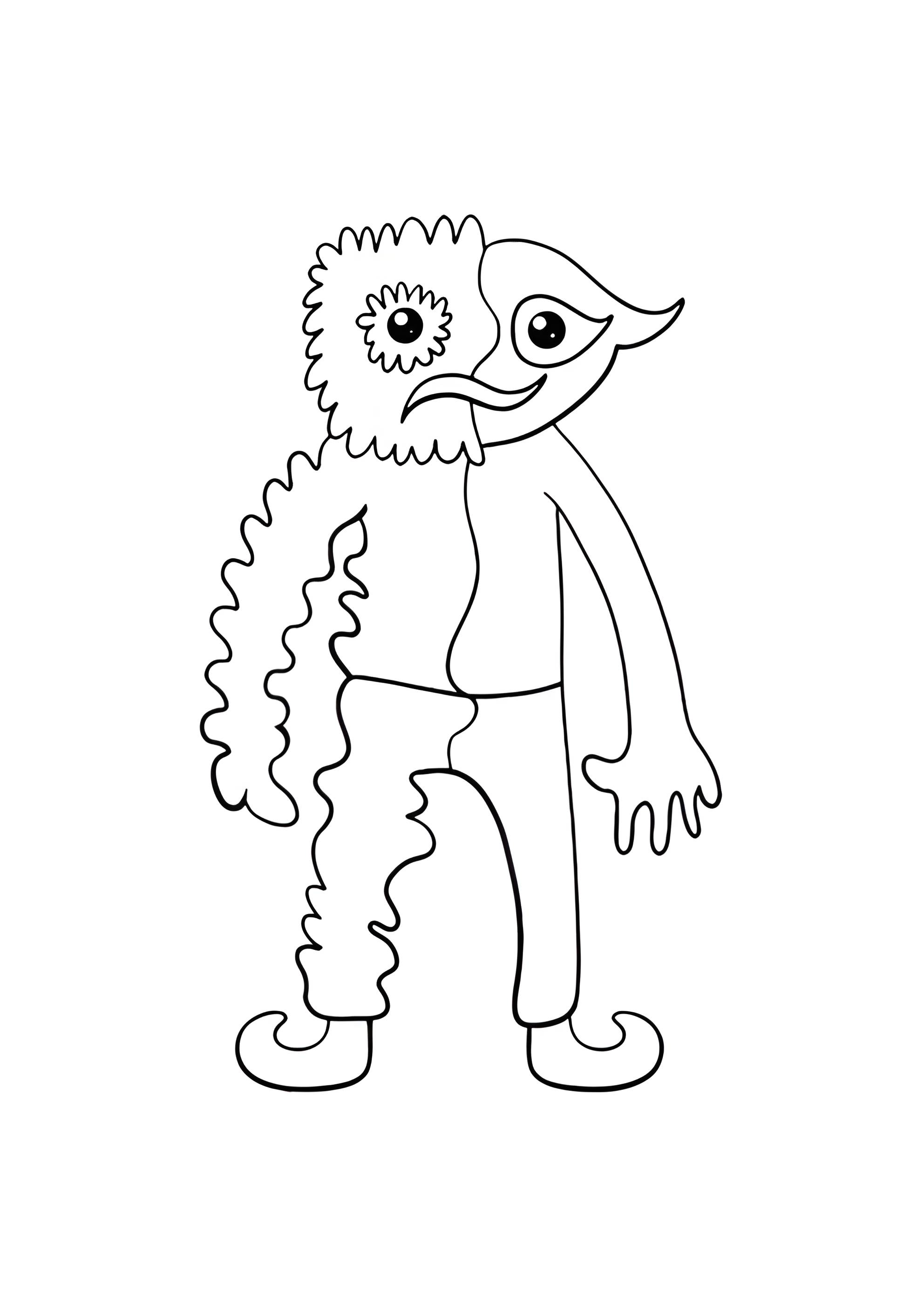 Раскраска Новый монстр Джестер из сада Банбан