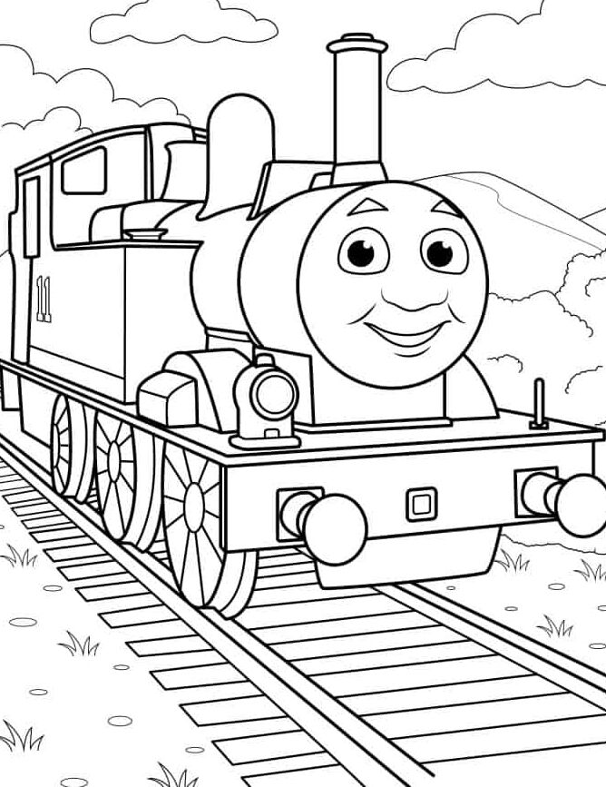 Раскраска Оливер из мультфильма «Томас и его друзья»