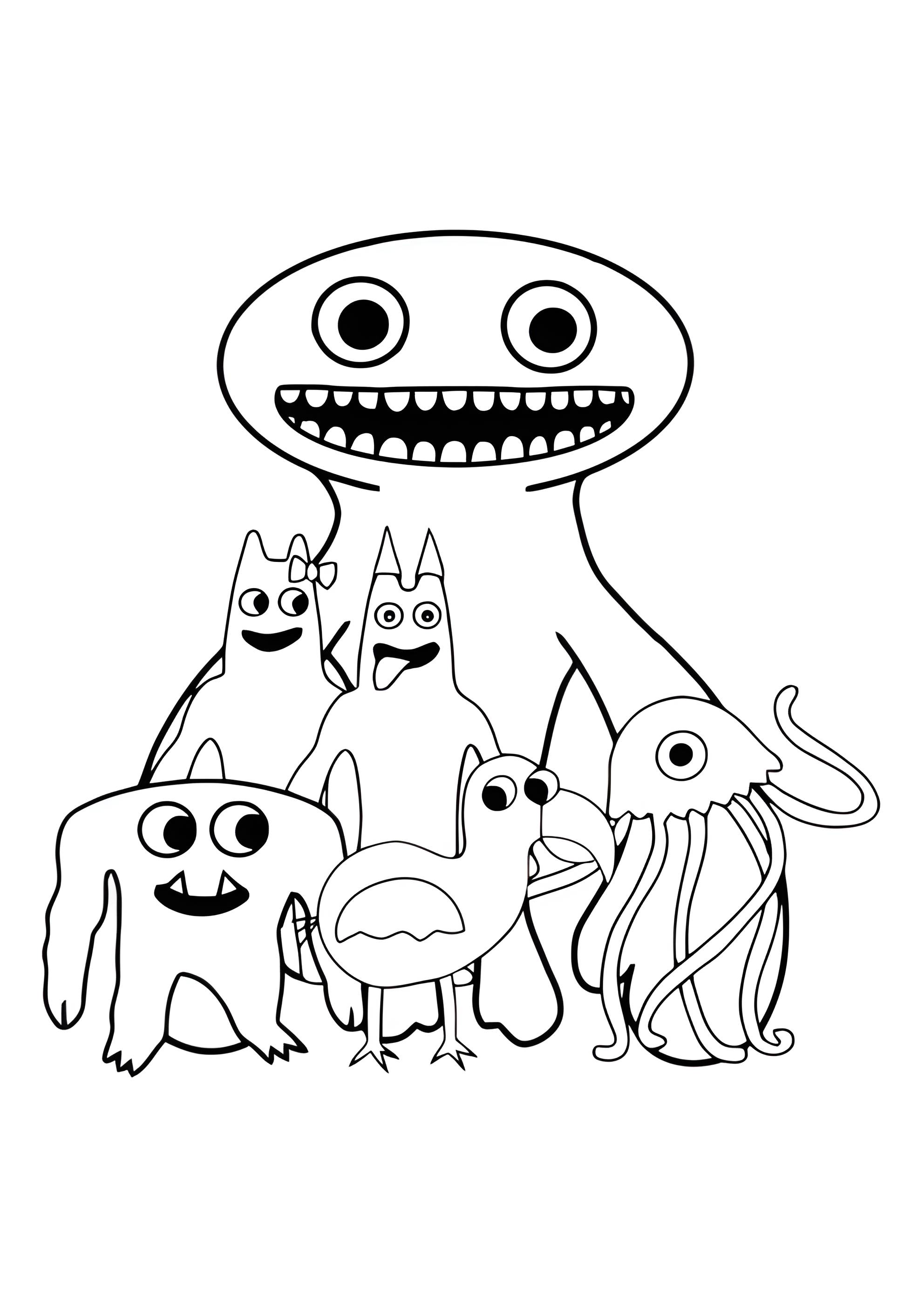 Раскраска Персонажи Банбан 2