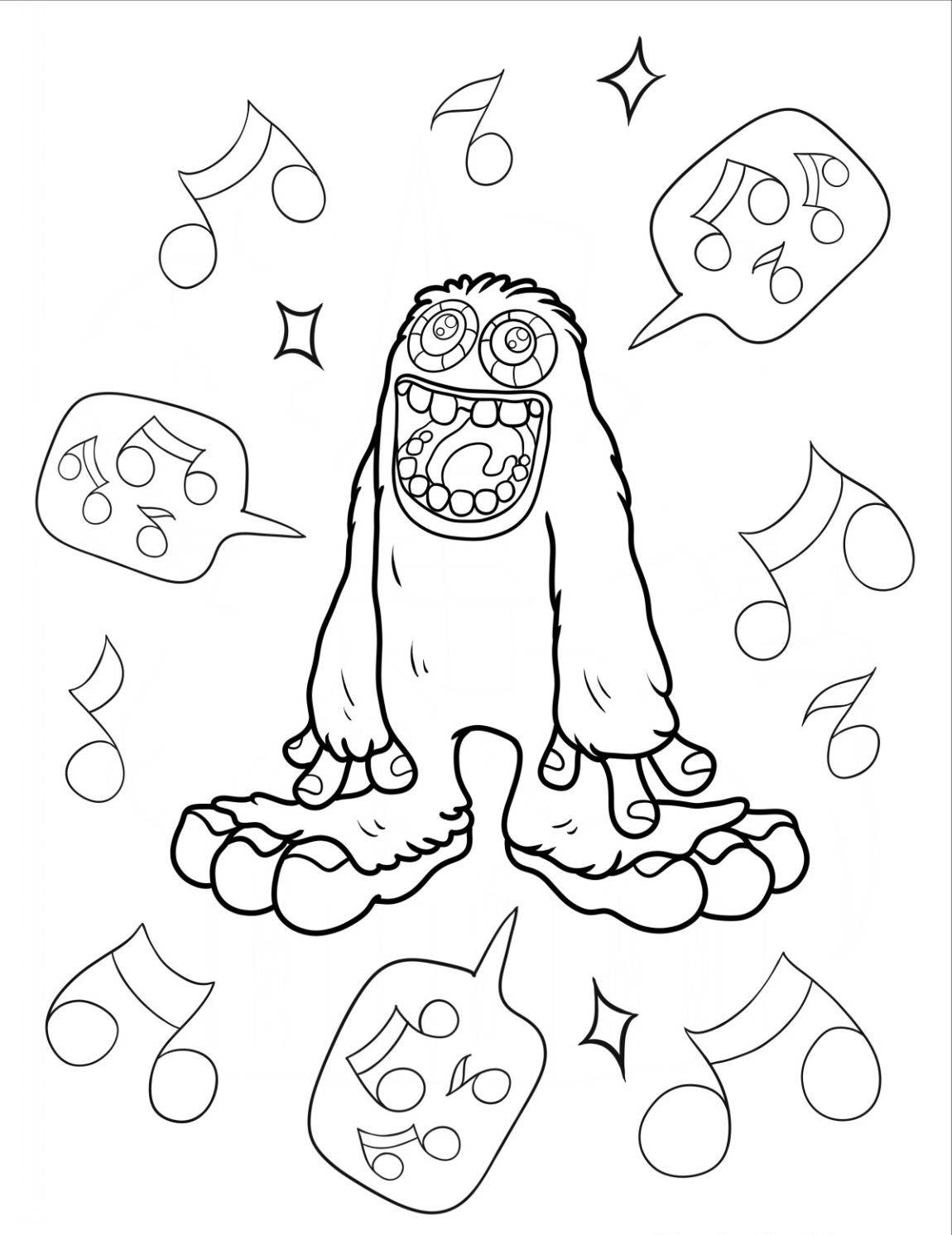 Раскраска Поющий Мэмотт