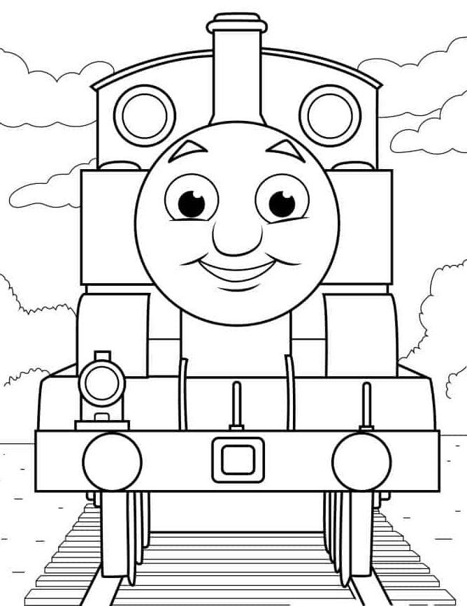 Раскраска Простой силуэт Томаса