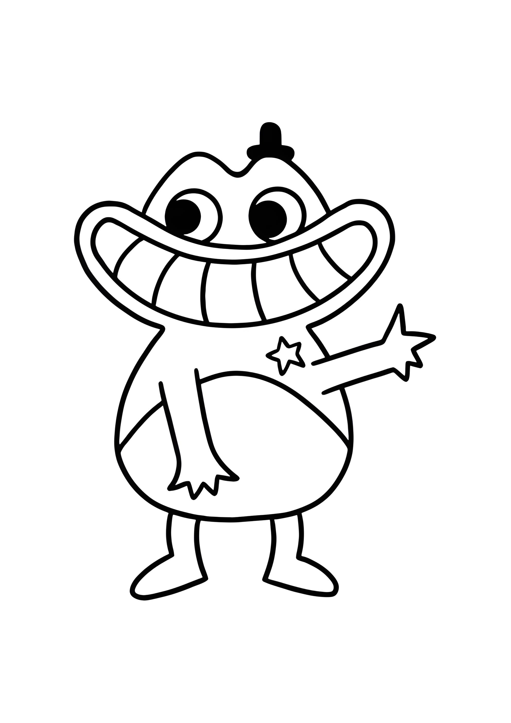 Раскраска Шериф Джефф из сада Банбан