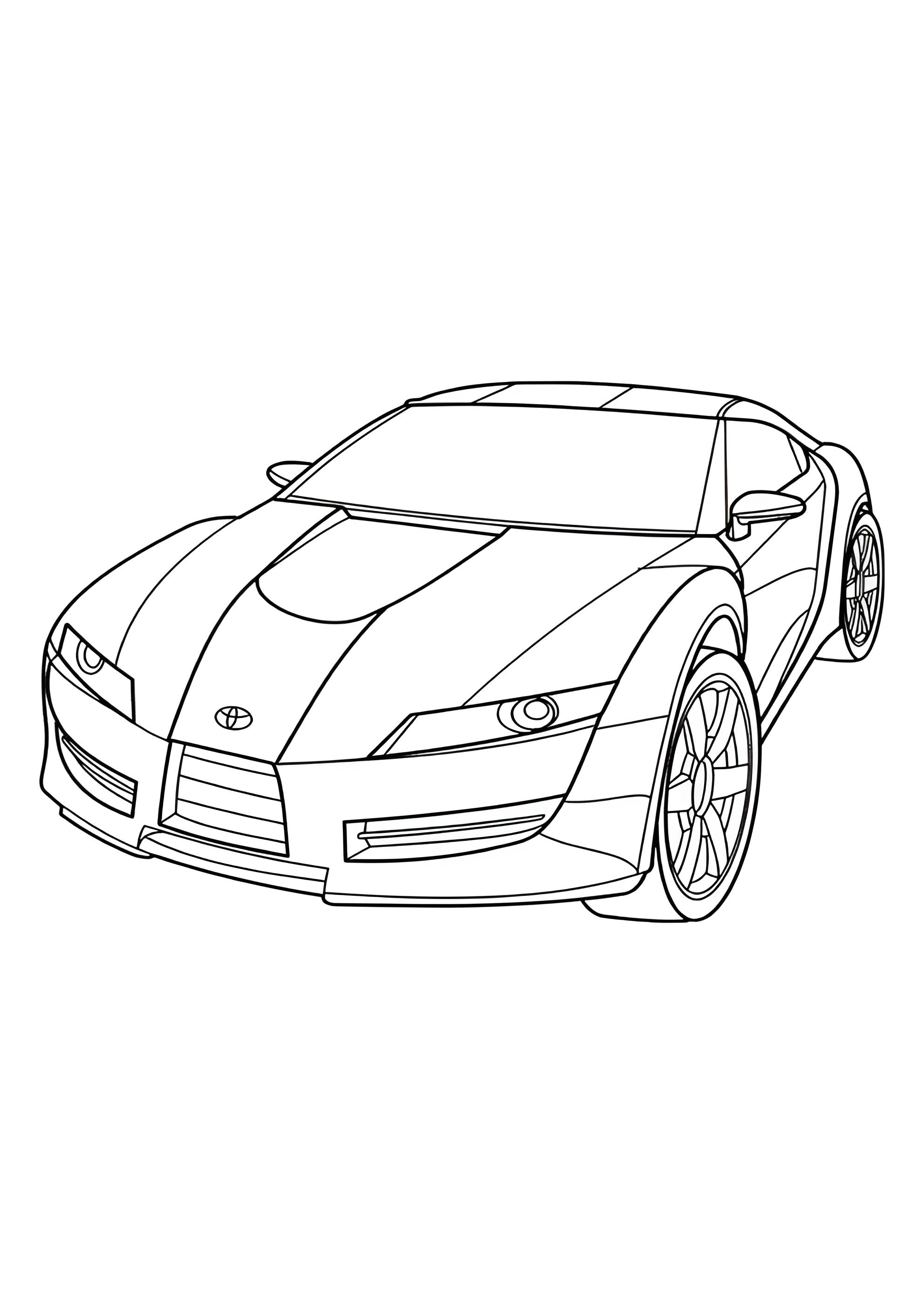 Раскраска Спортивная Тойота Супра