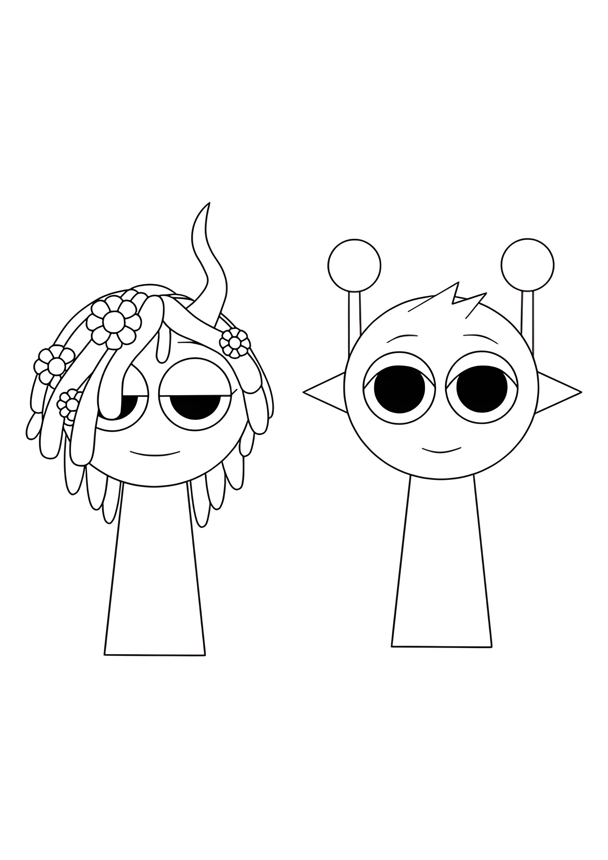 Раскраска Спрунки Винерия и Саймон