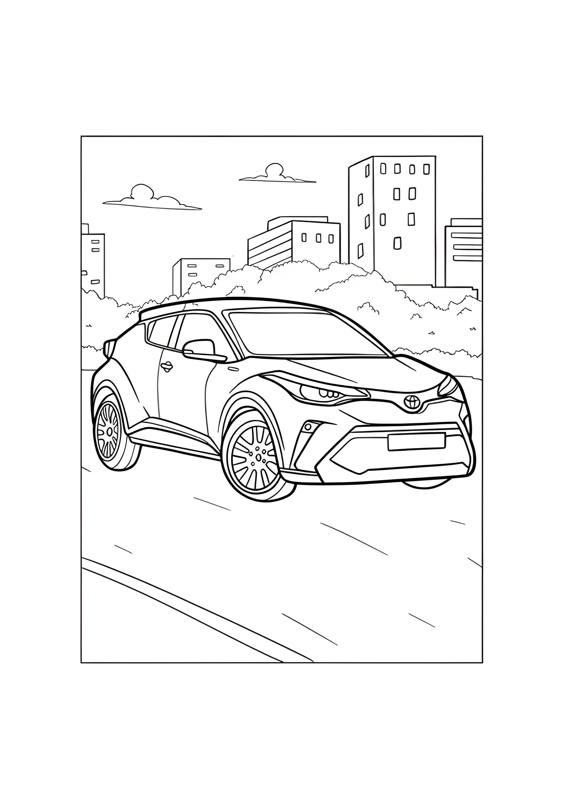 Раскраска Тойота C-HR