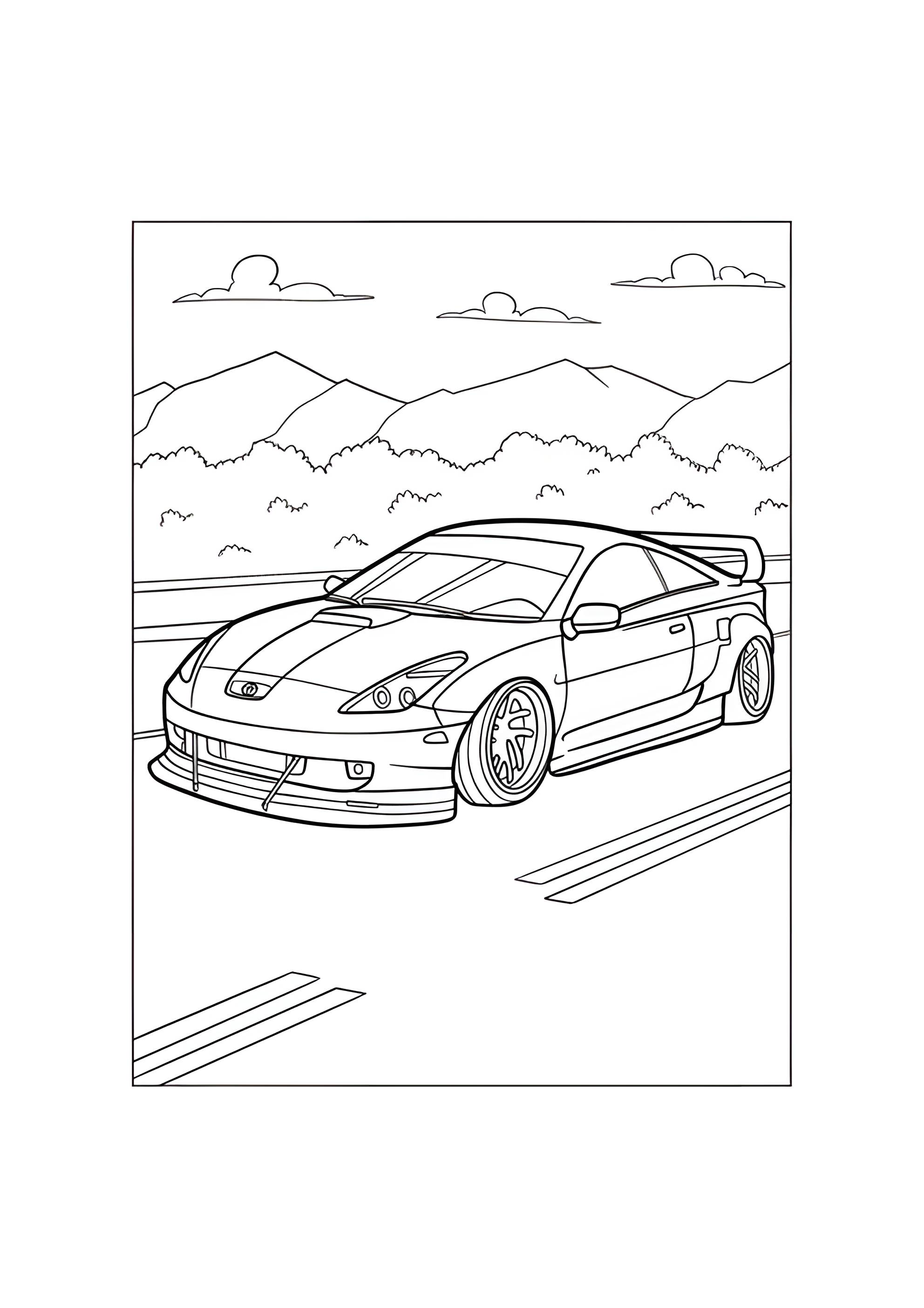 Раскраска Тойота Целика 1998