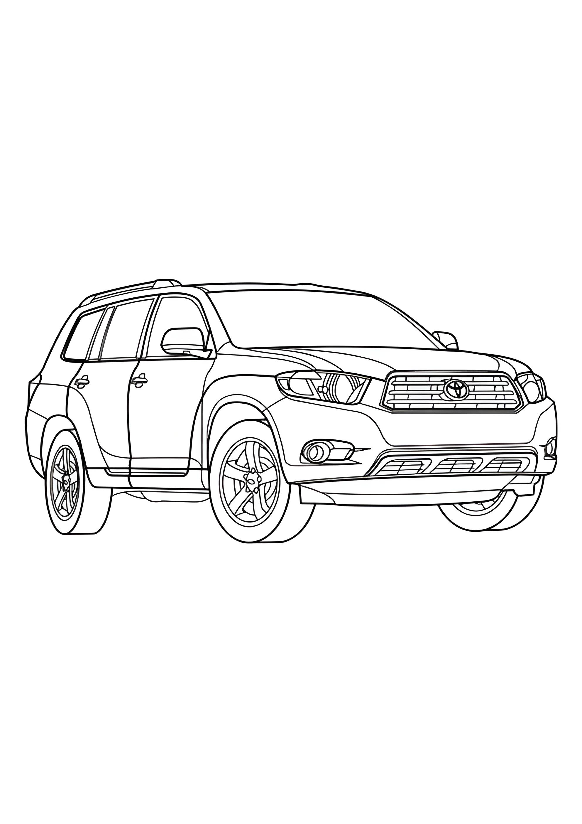 Раскраска Тойота Хайлендер