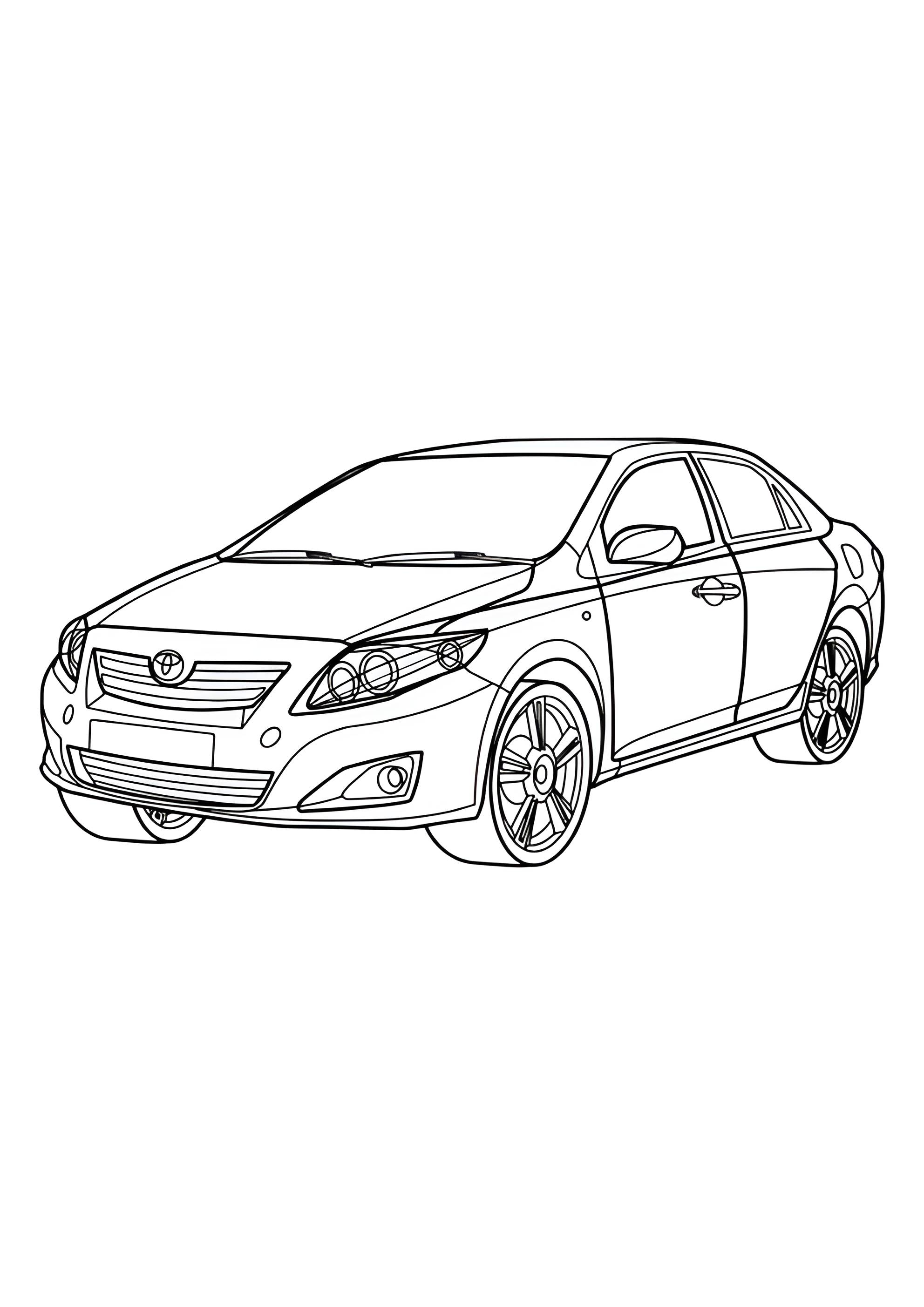 Раскраска Тойота Королла