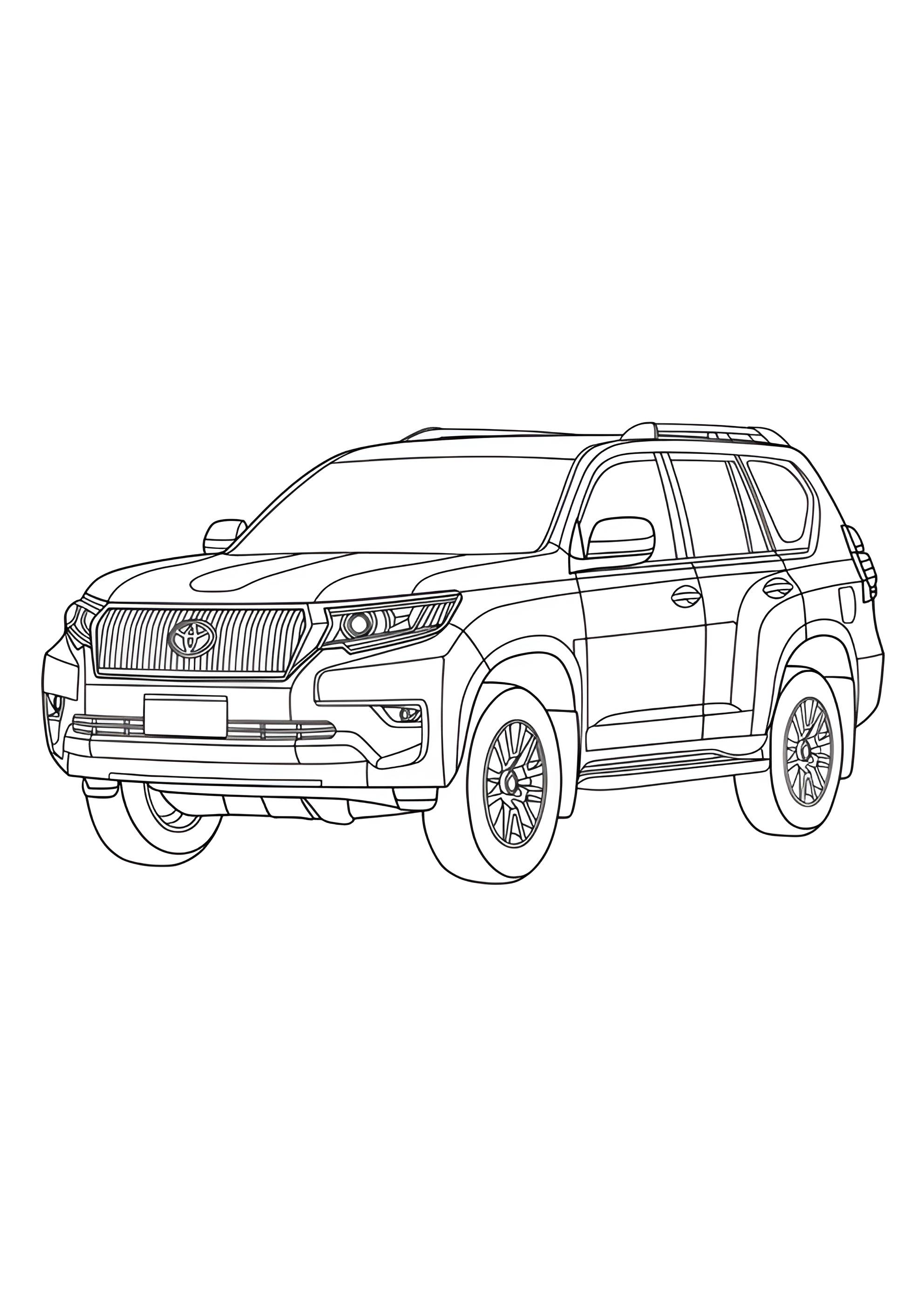 Раскраска Тойота Ленд Крузер