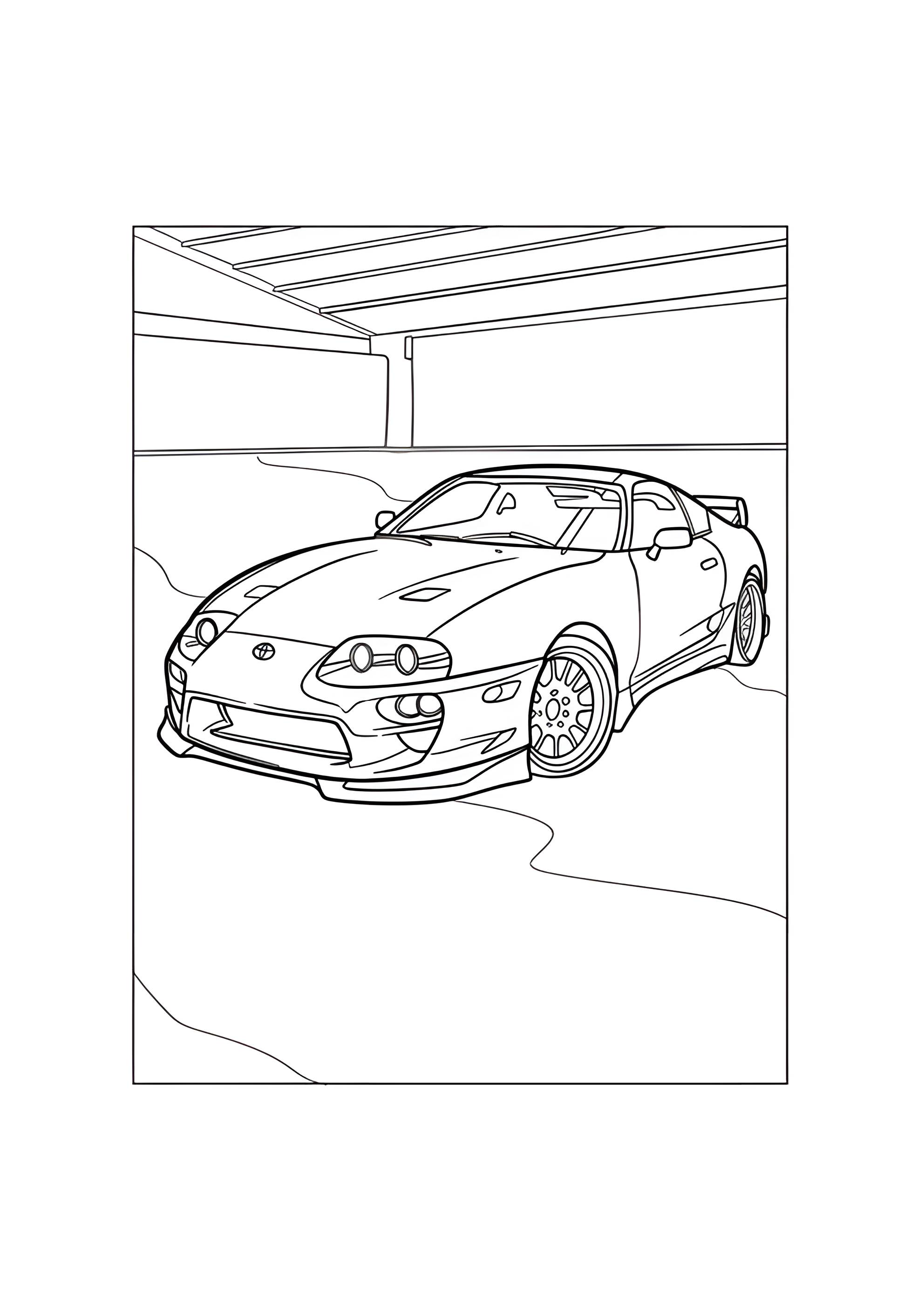 Раскраска Тойота Супра МК4