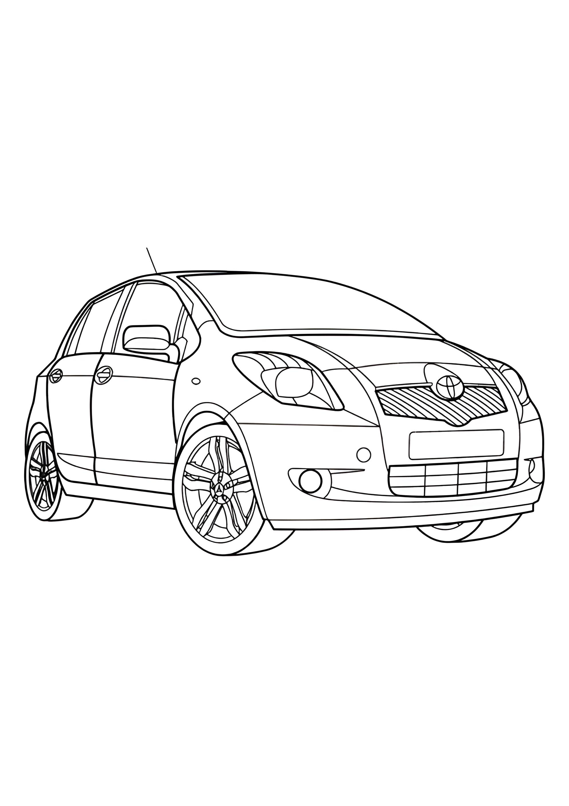 Раскраска Тойота Ярис