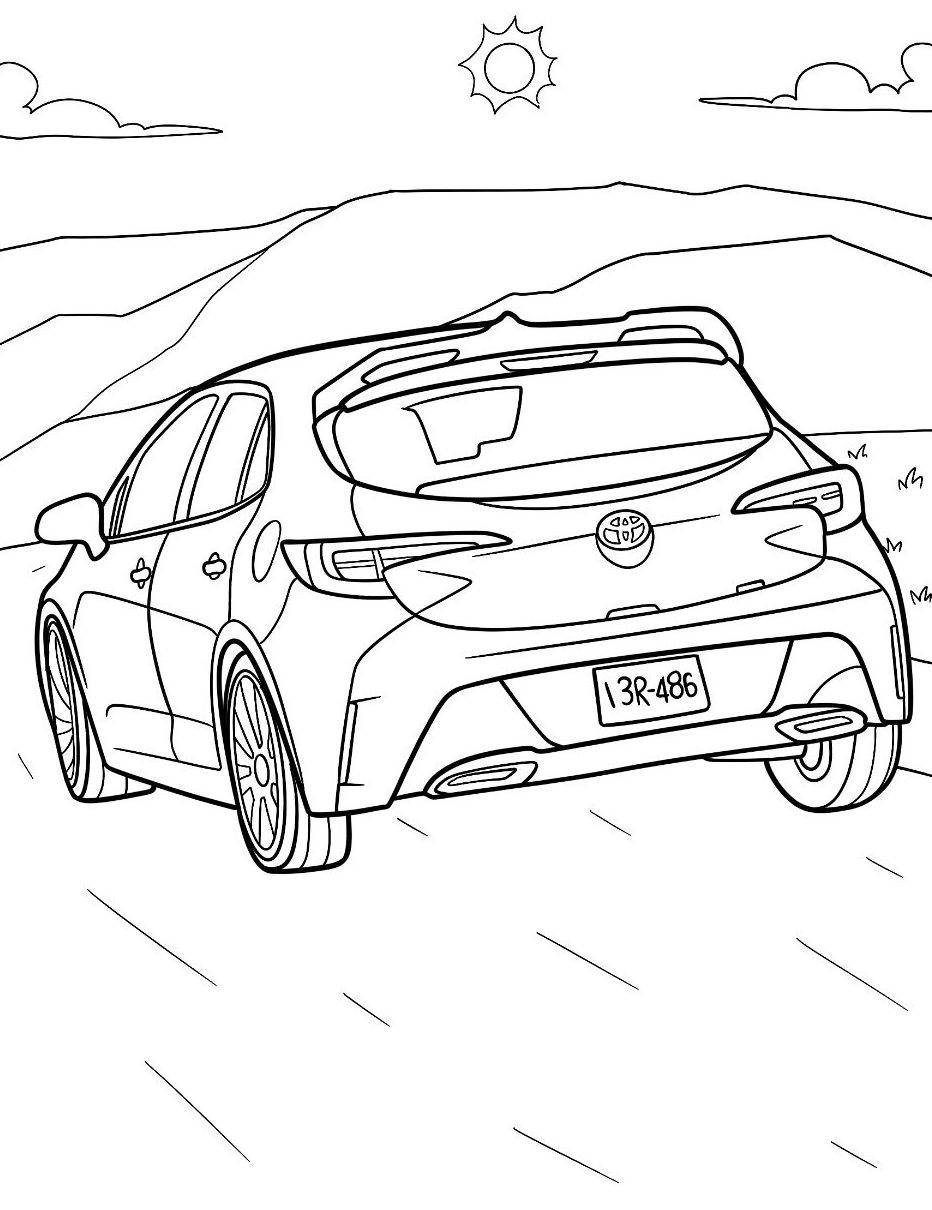 Раскраска Toyota Corolla