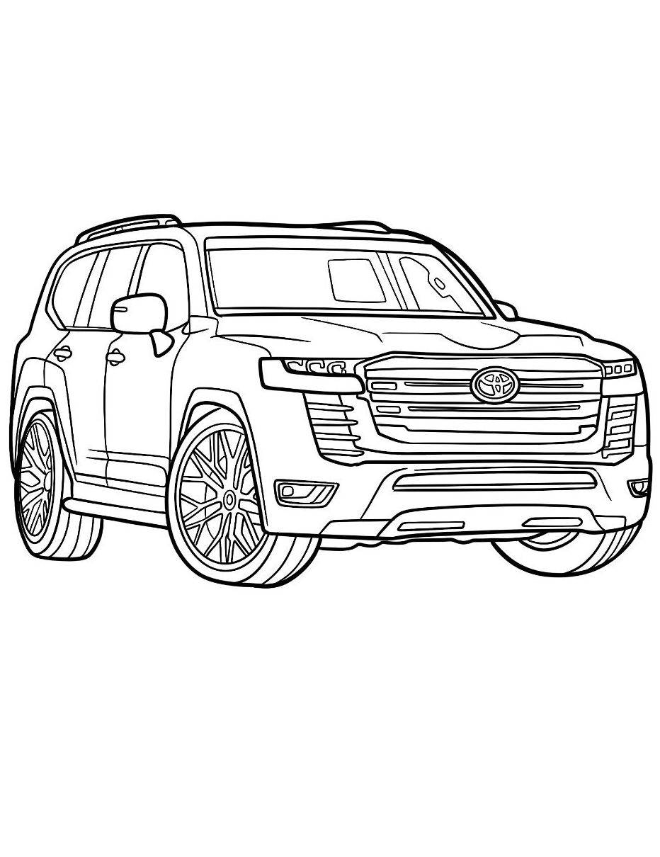 Раскраска Toyota Land Cruiser 300 SUV