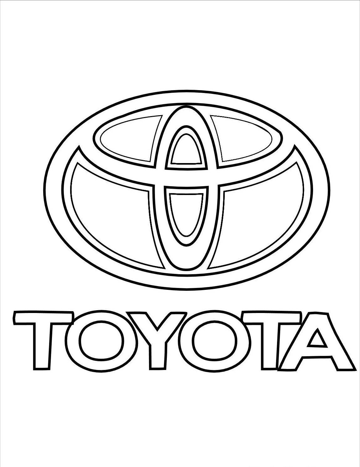 Раскраска Toyota Logo