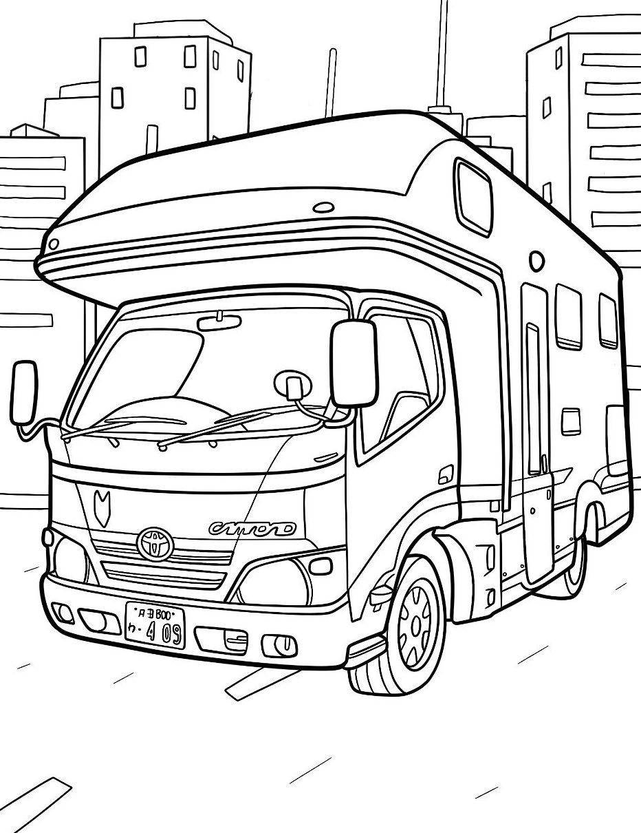 Раскраска Toyota Motorhome Bunk Bed