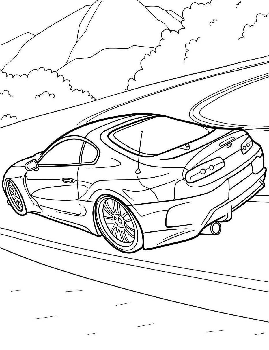 Раскраска Toyota Supra Sports