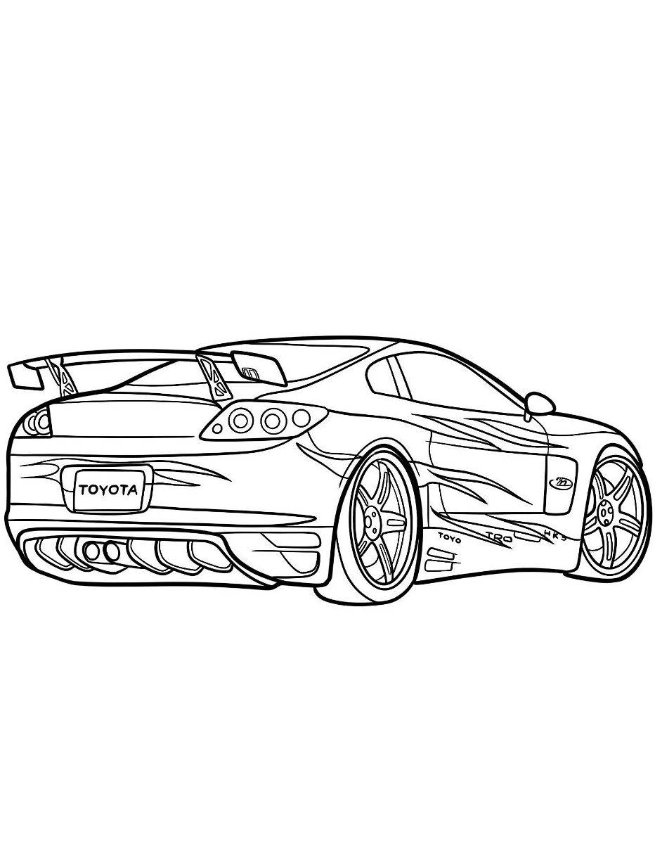 Раскраска Toyota Supra