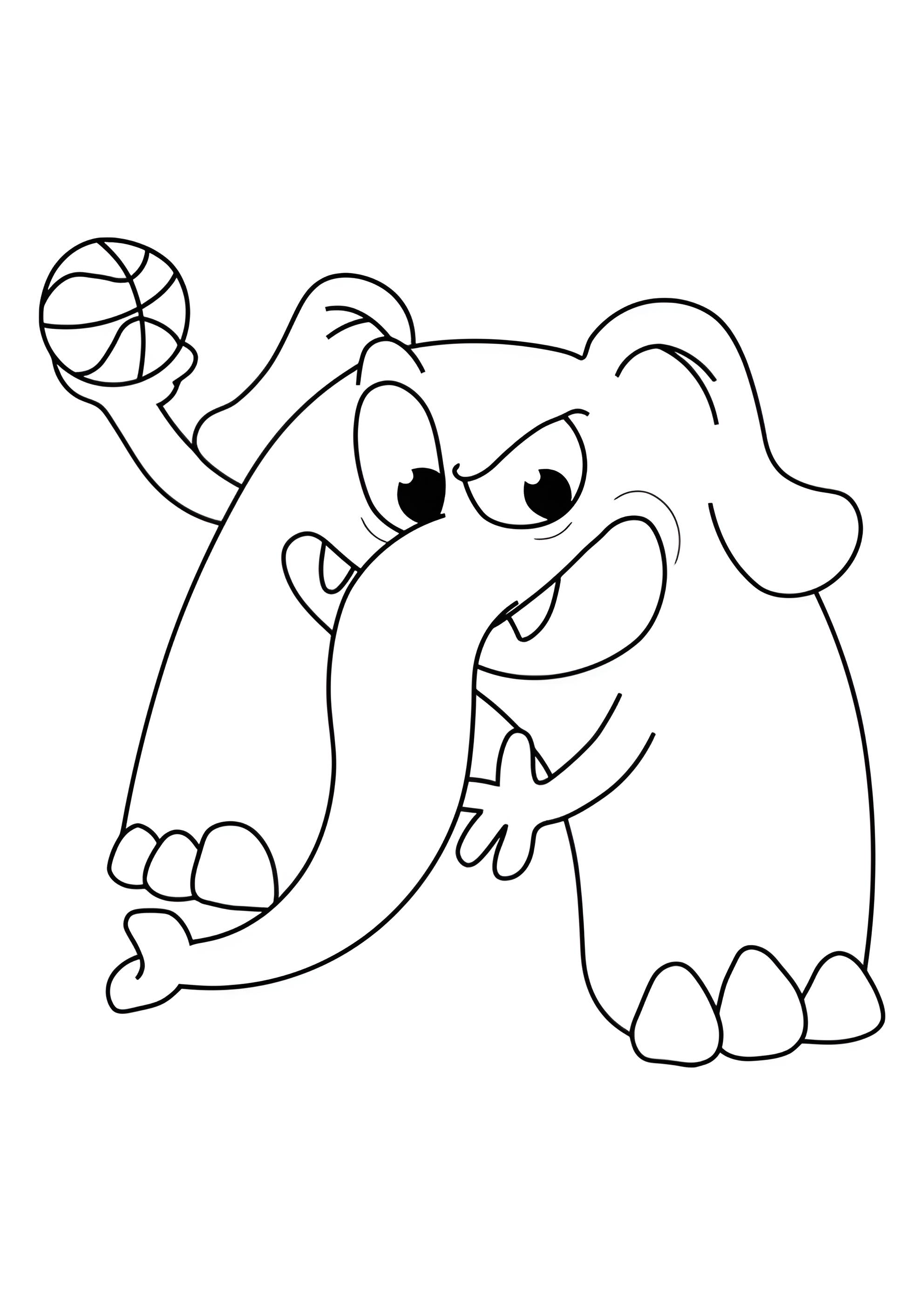 Раскраска Тренер Пиклз с баскетбольным мячом