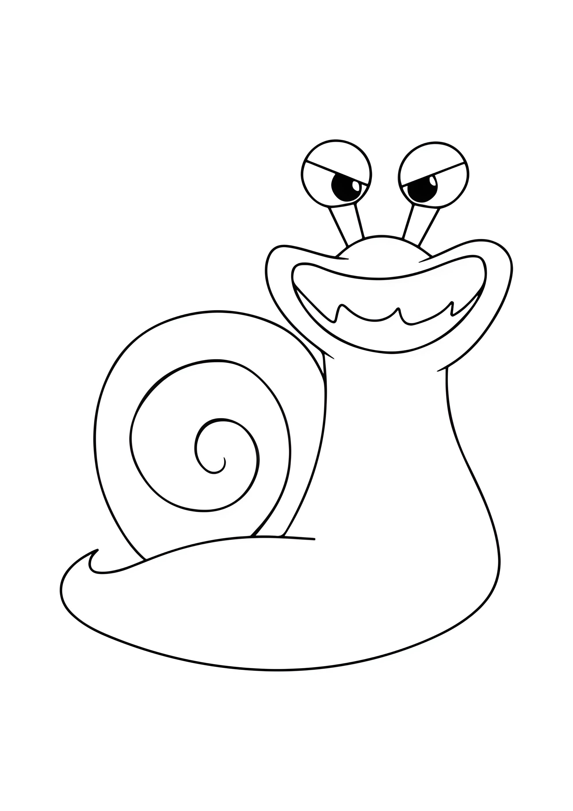 Раскраска Улитка Селин из сада Банбан