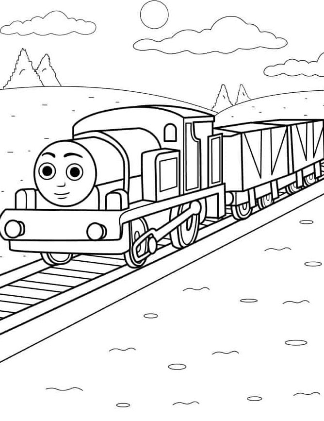 Раскраска Упрощённая Леди Томас